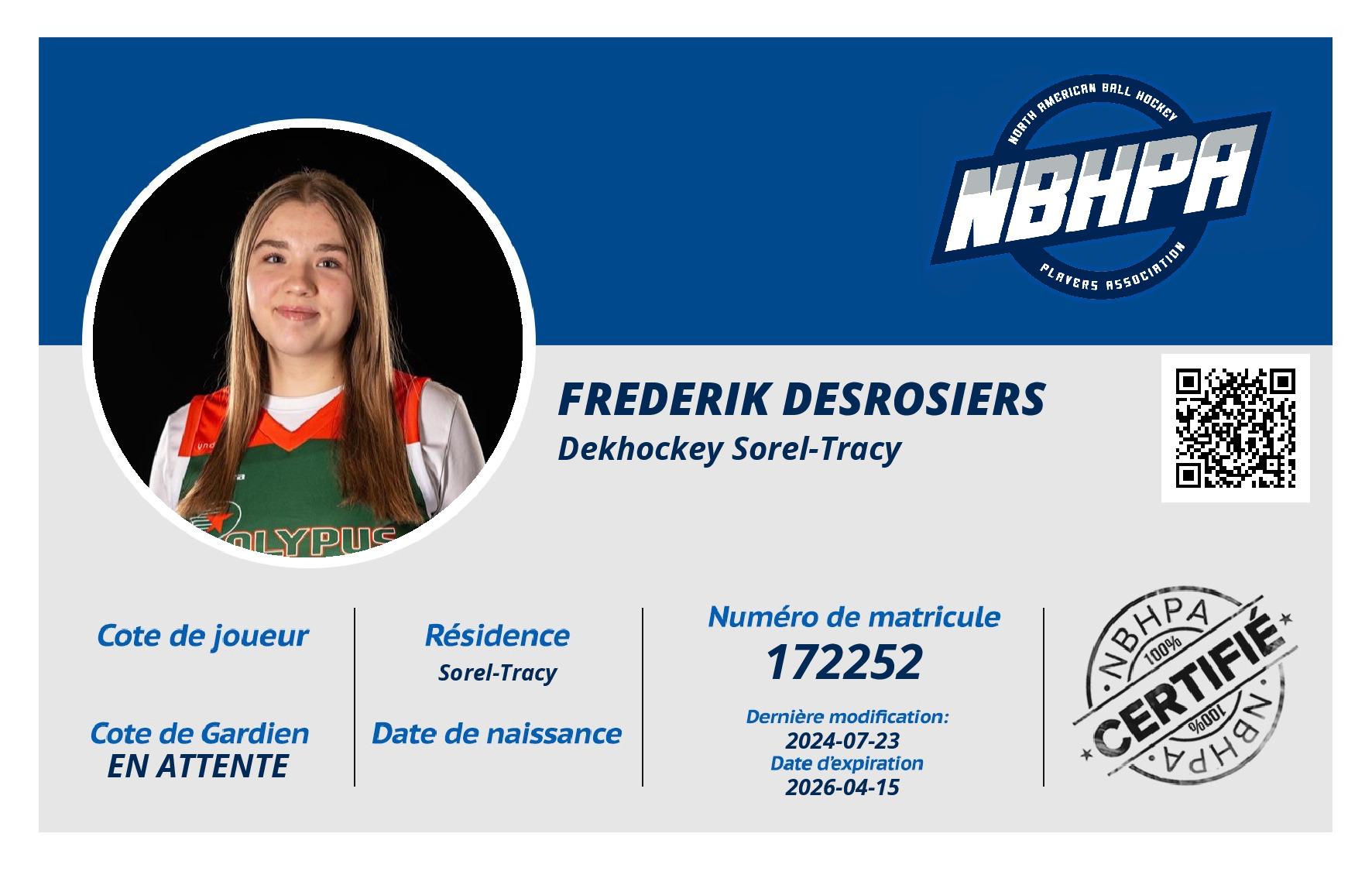 Frederik Desrosiers