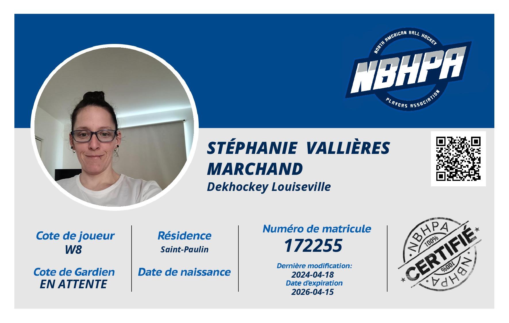 Stéphanie  Vallières Marchand