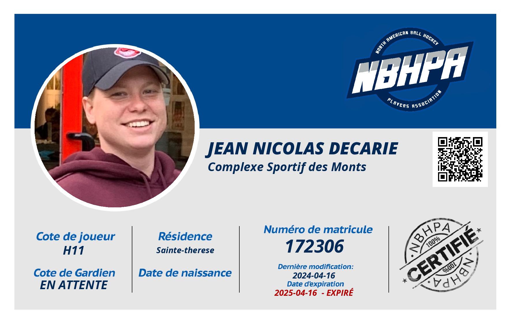 Jean Nicolas Decarie