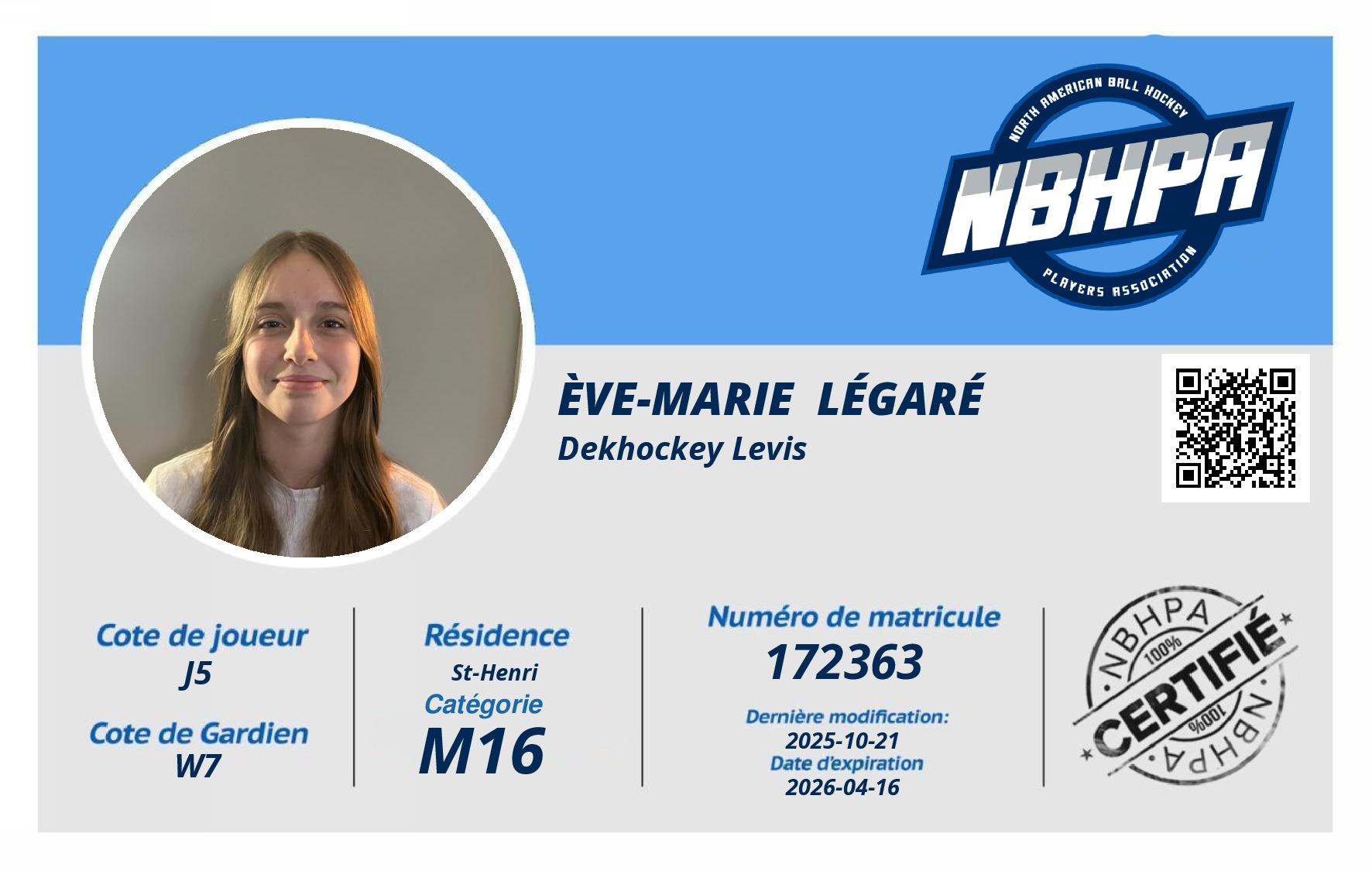 Ève-Marie  Légaré 