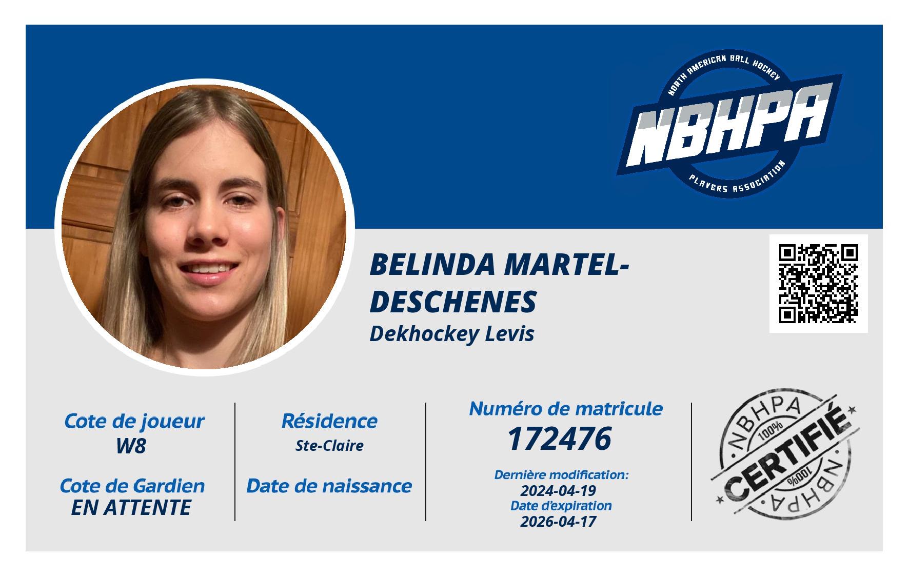 Belinda Martel-Deschenes