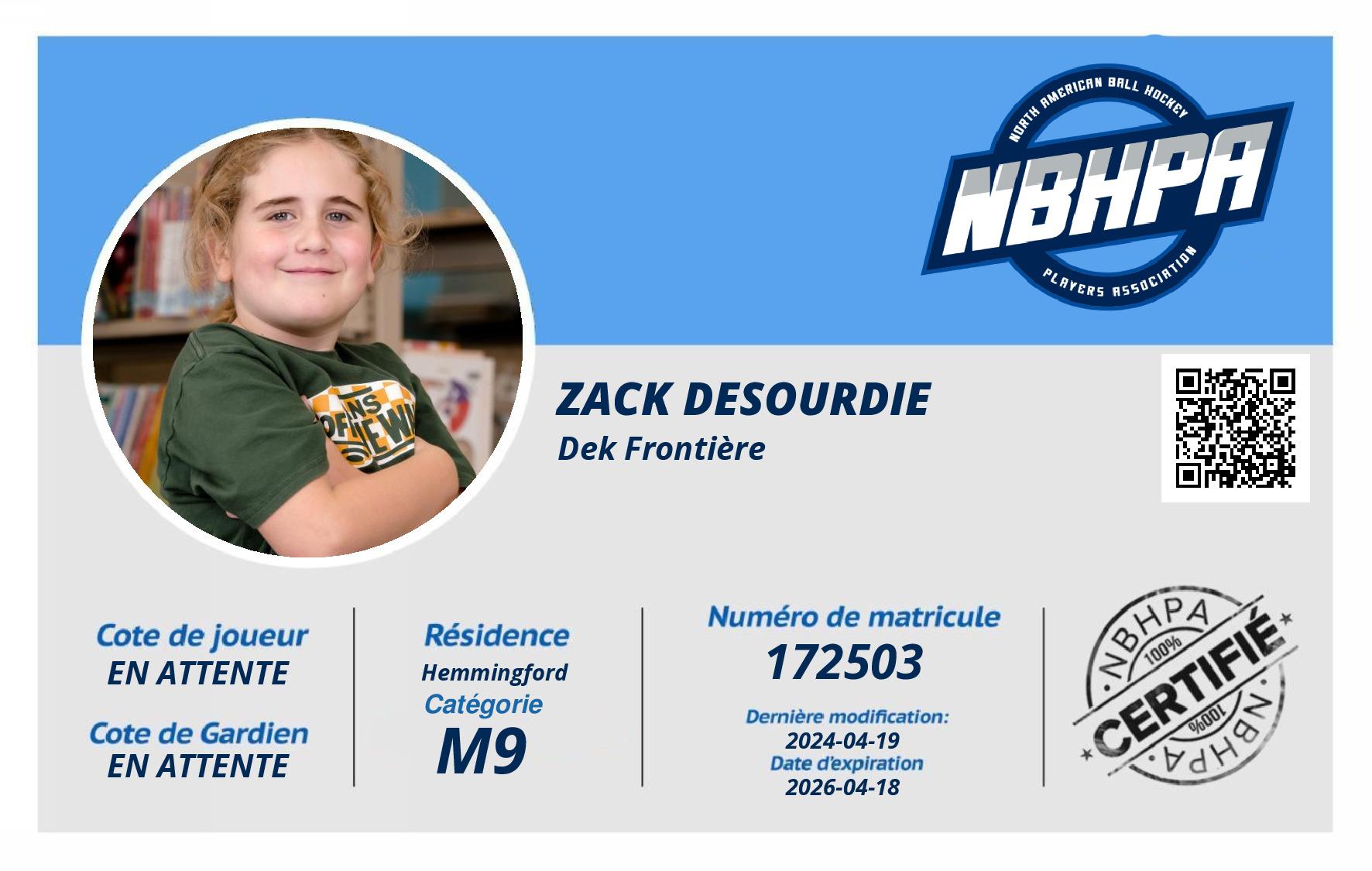 Zack Desourdie
