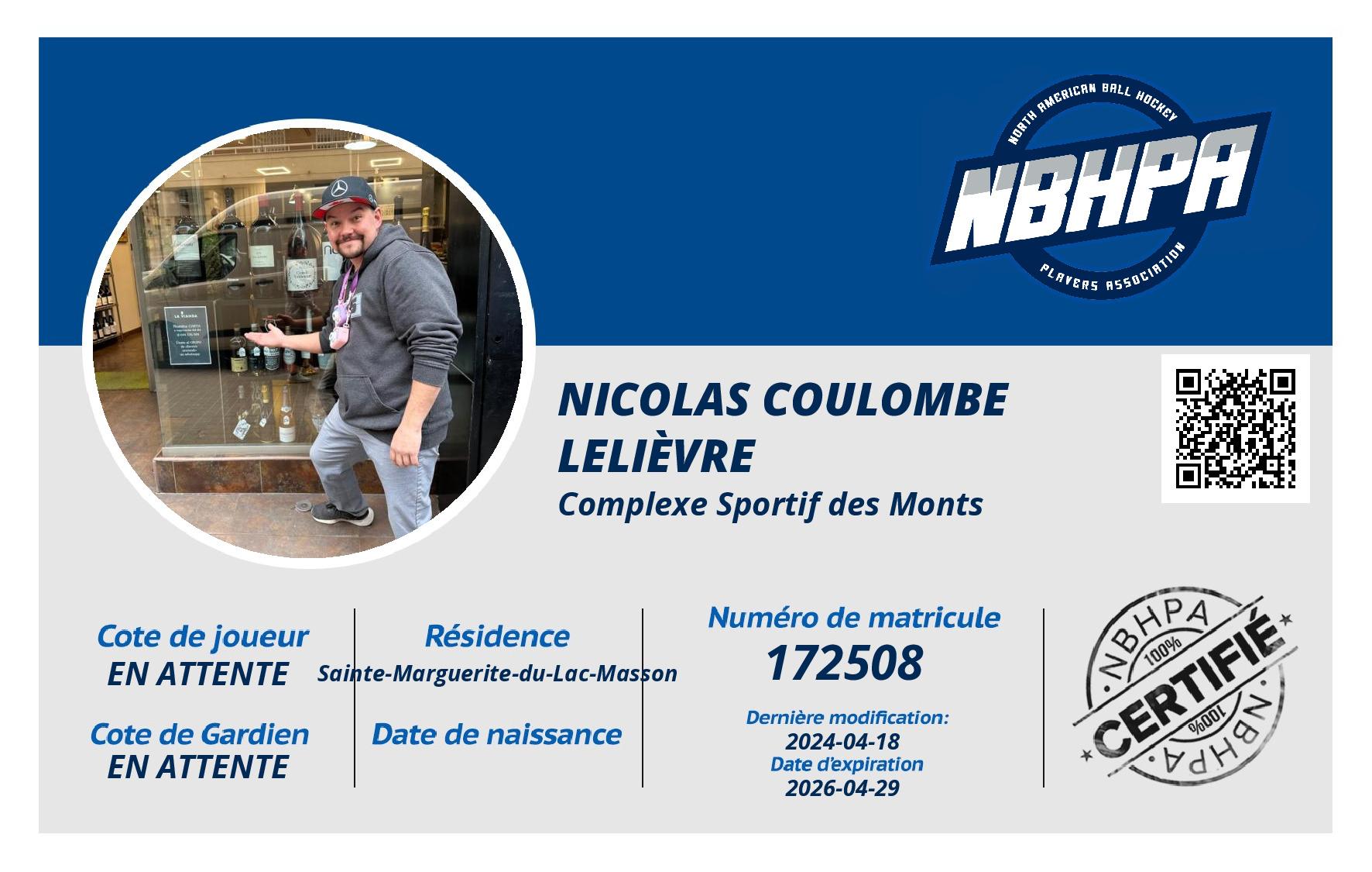 Nicolas Coulombe Lelièvre