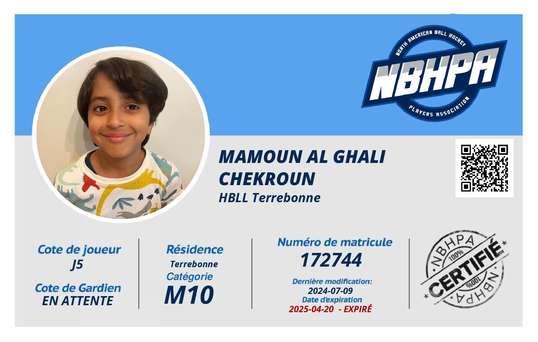 Mamoun Al Ghali Chekroun 