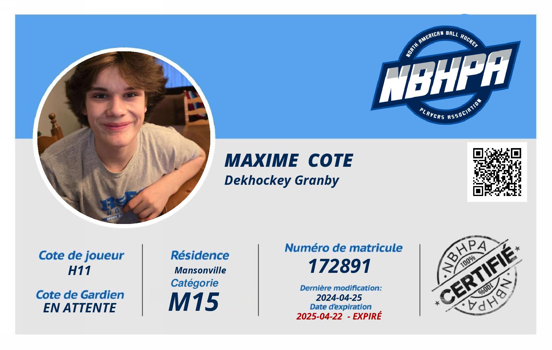 Maxime  Cote