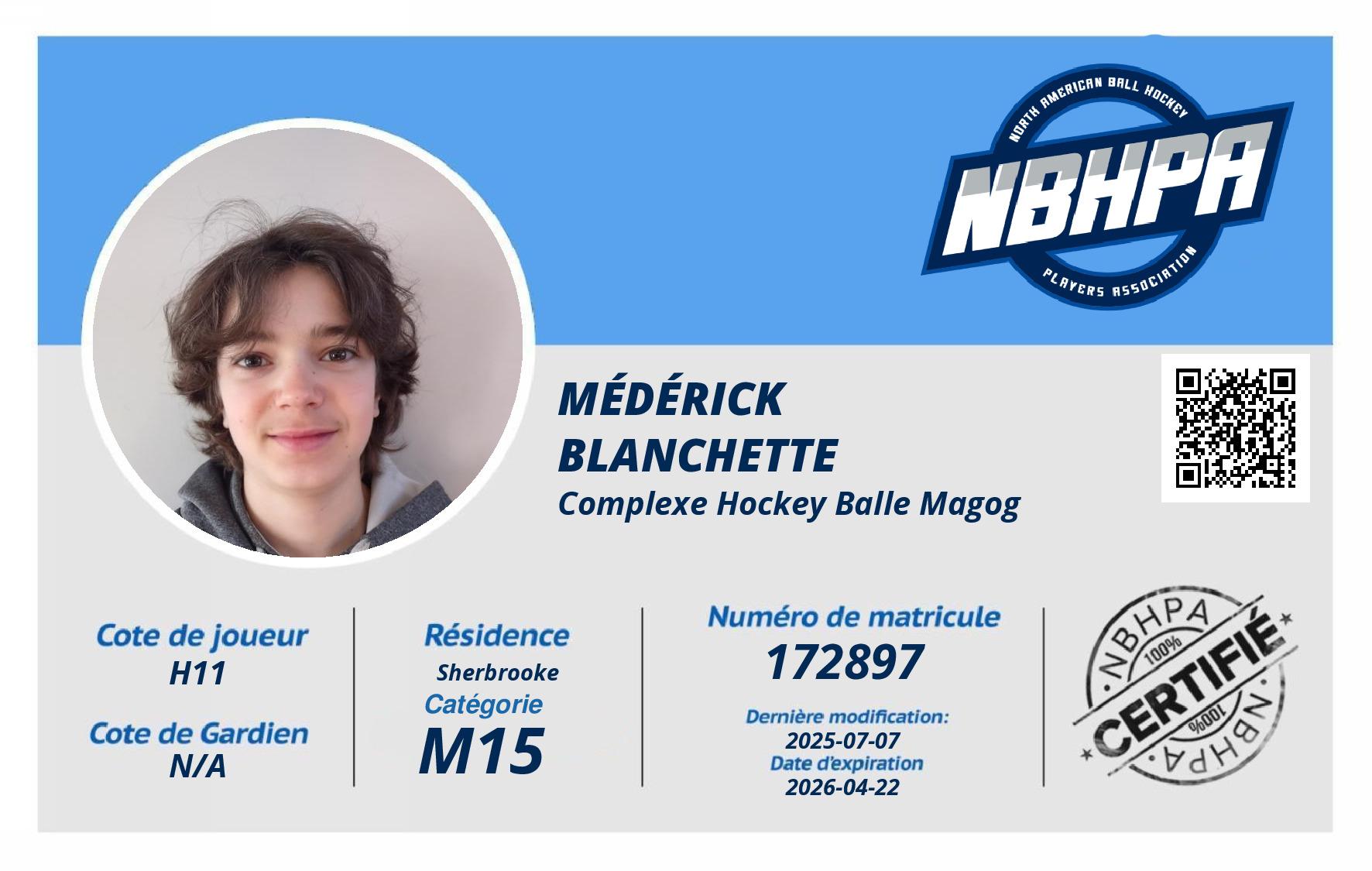 Médérick  Blanchette 