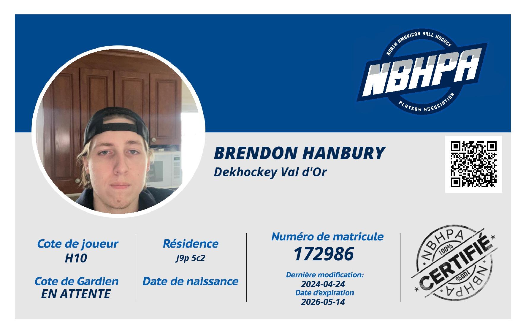 Brendon Hanbury