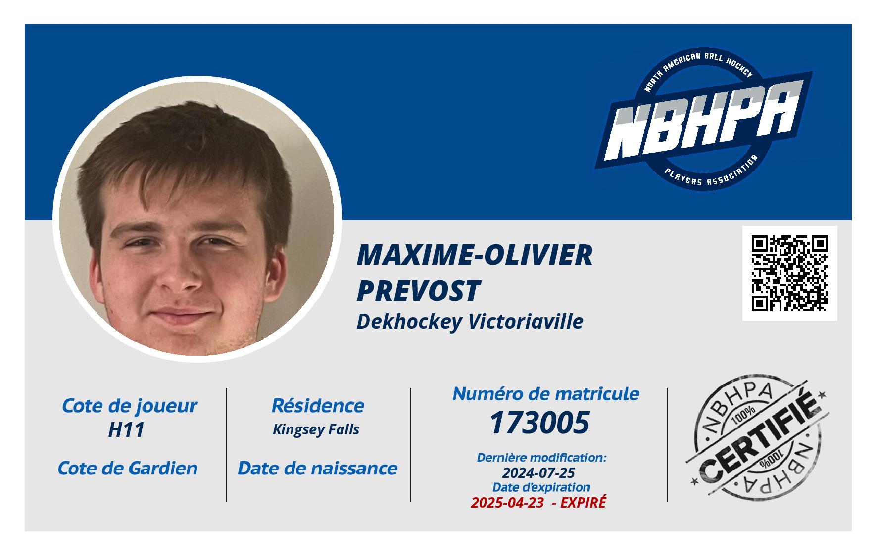 Maxime-Olivier Prevost