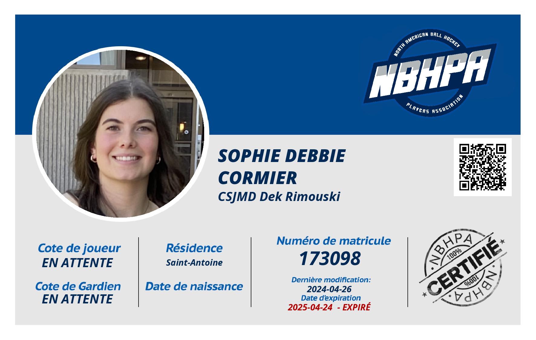 Sophie Debbie Cormier