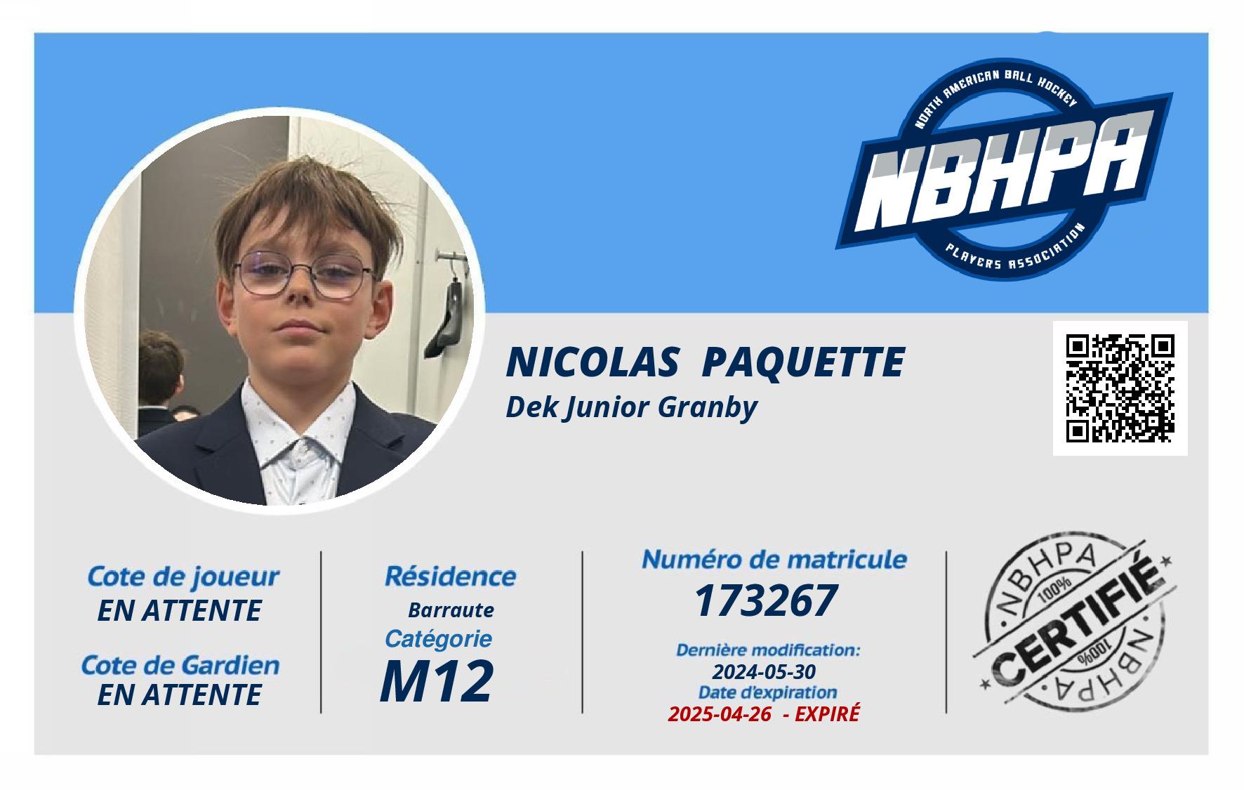 Nicolas  Paquette