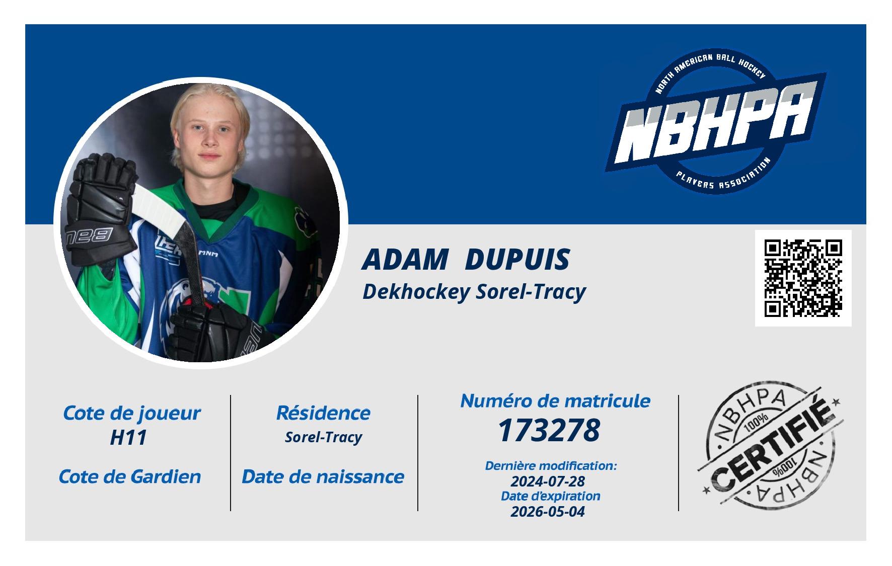 Adam  Dupuis 