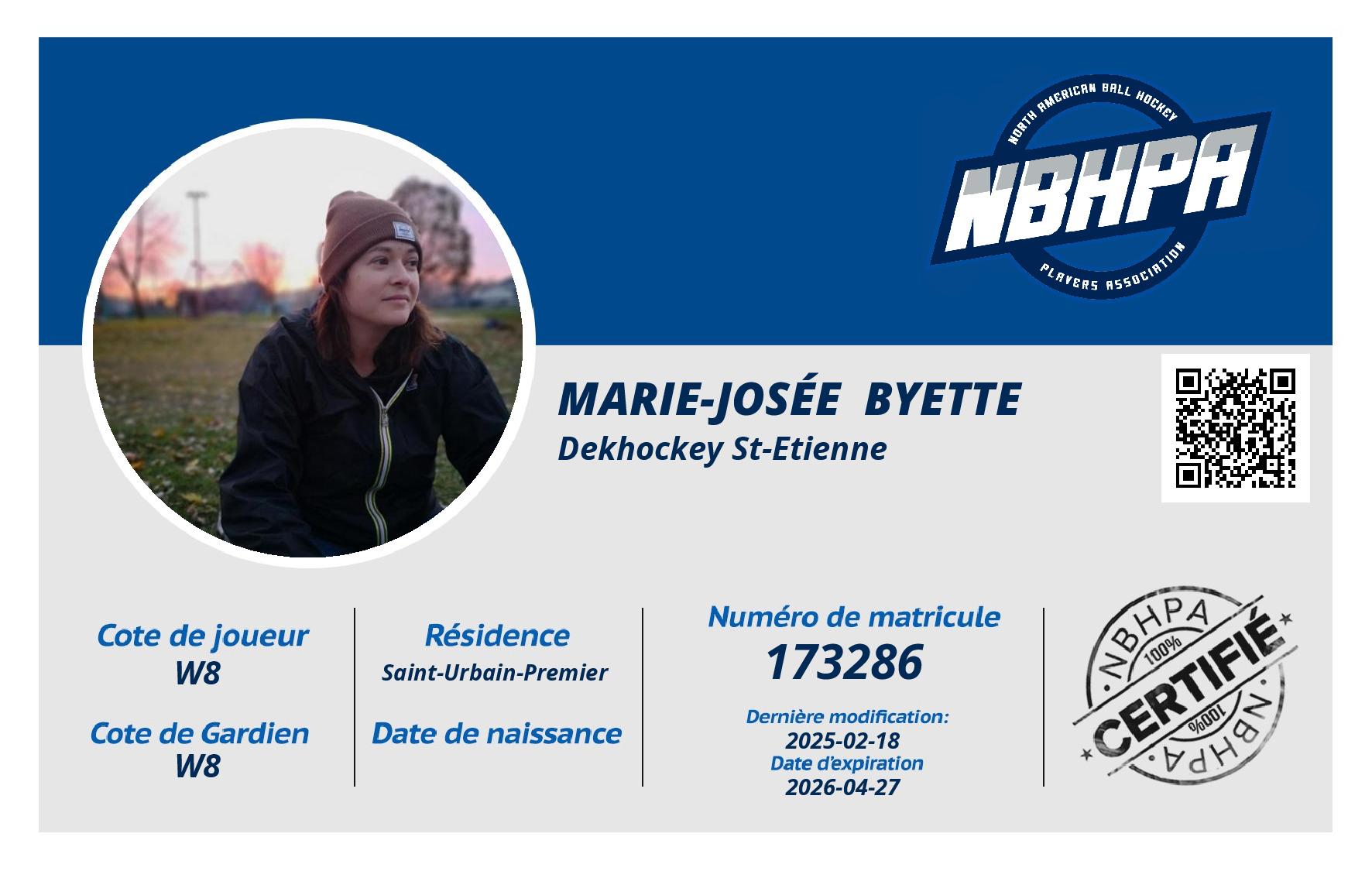 Marie-Josée  Byette