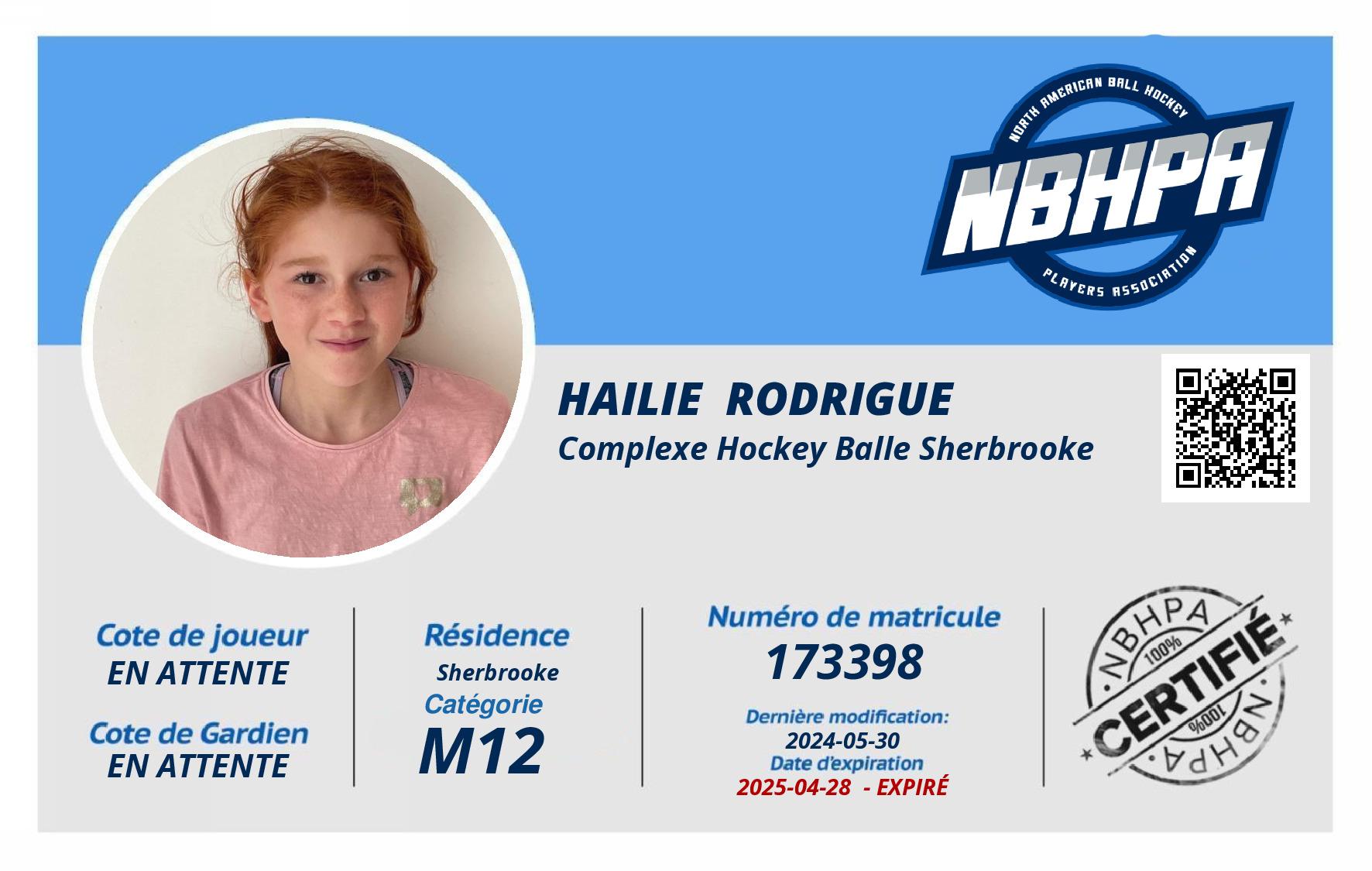 Hailie  Rodrigue