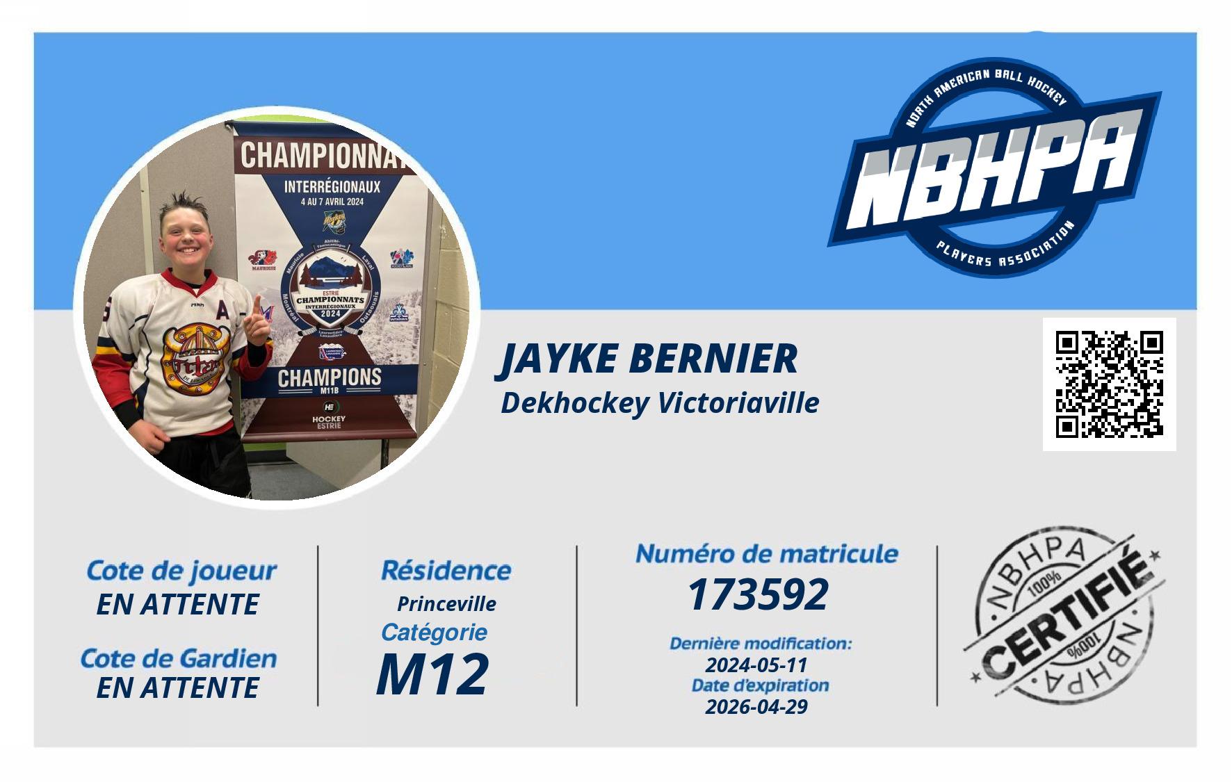Jayke Bernier