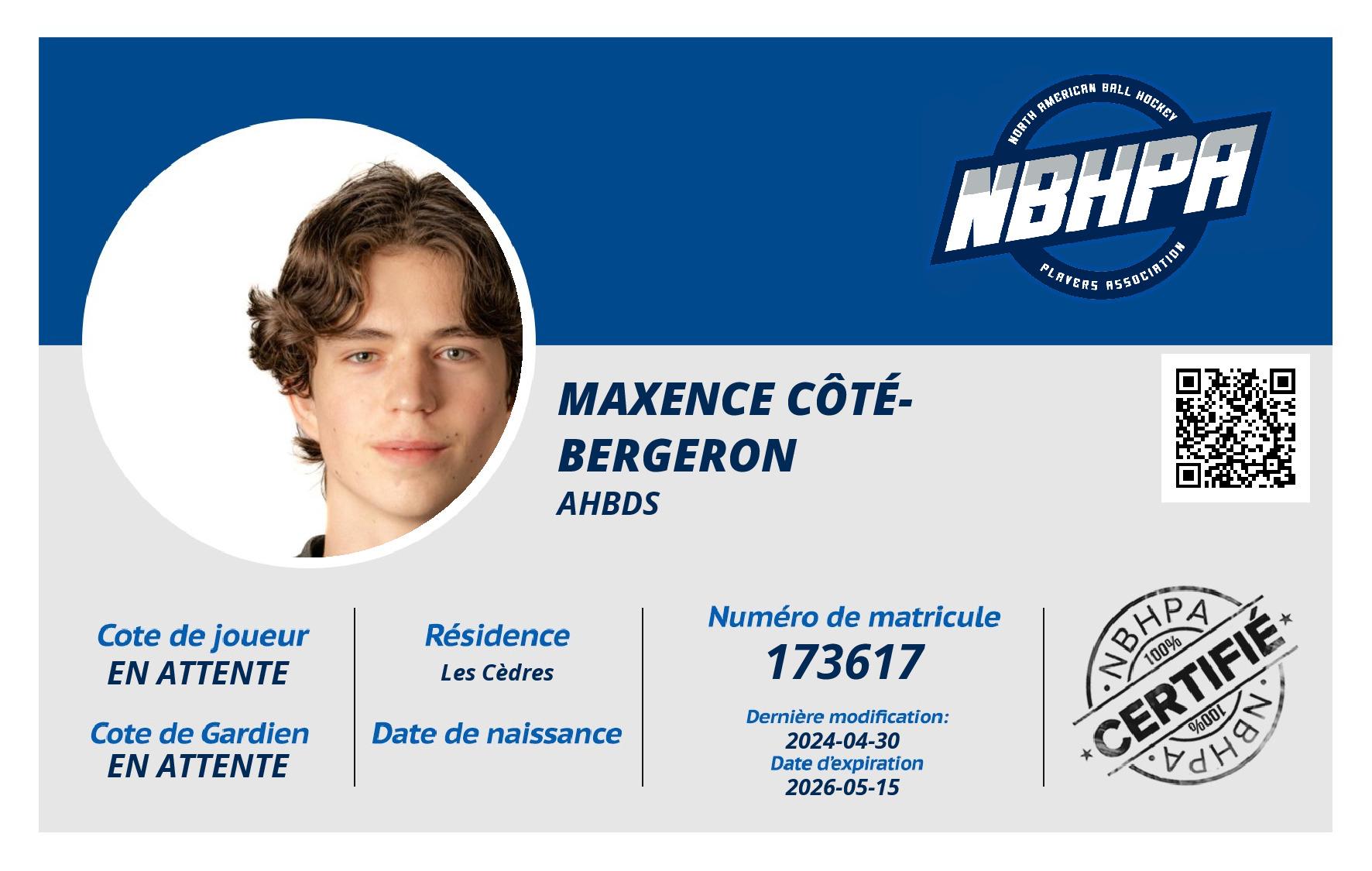 Maxence Côté-Bergeron