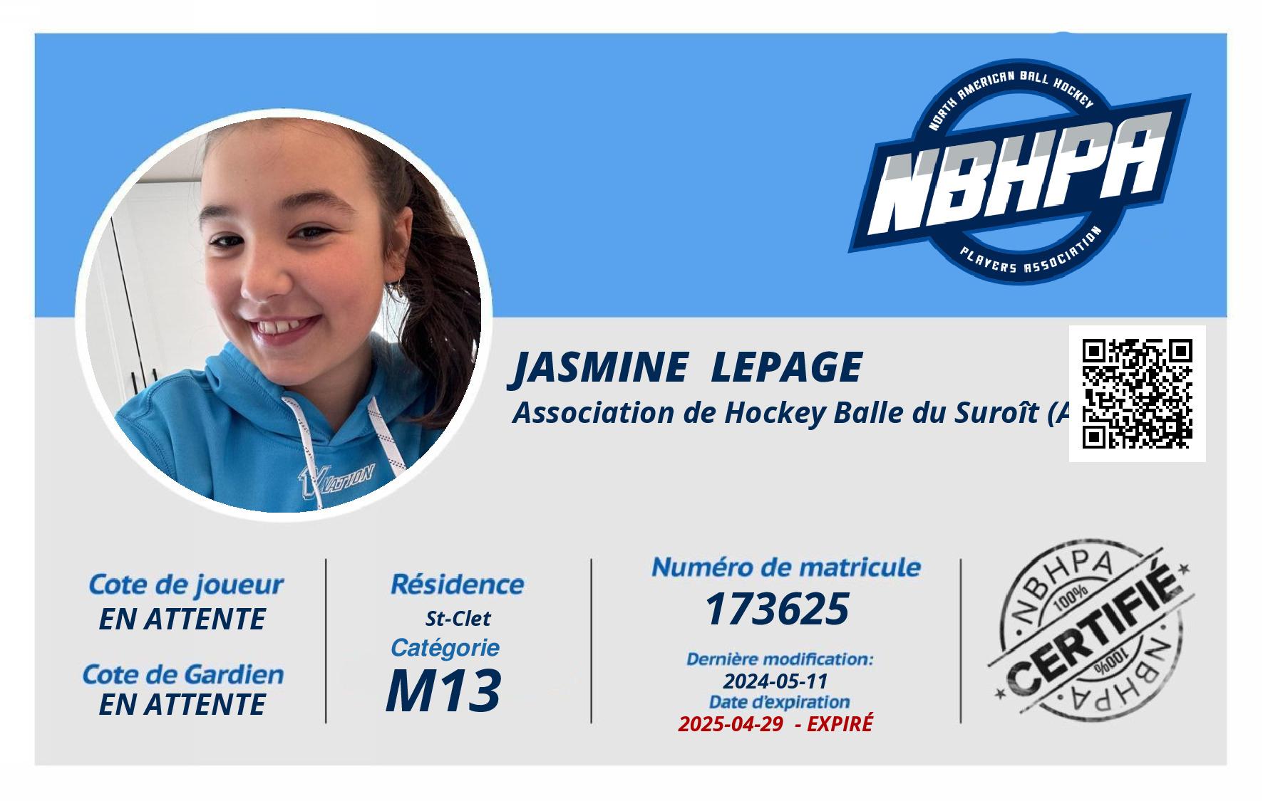 Jasmine  Lepage 