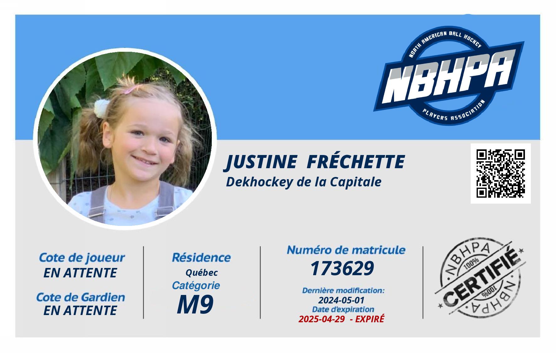 Justine  Fréchette 