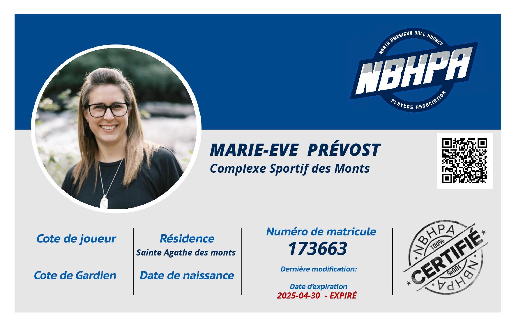 Marie-Eve  Prévost 