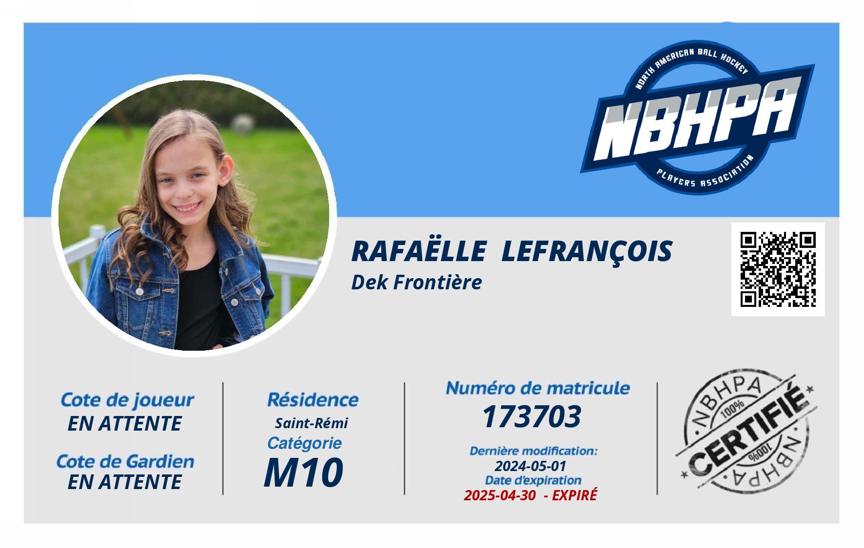 Rafaëlle  Lefrançois 