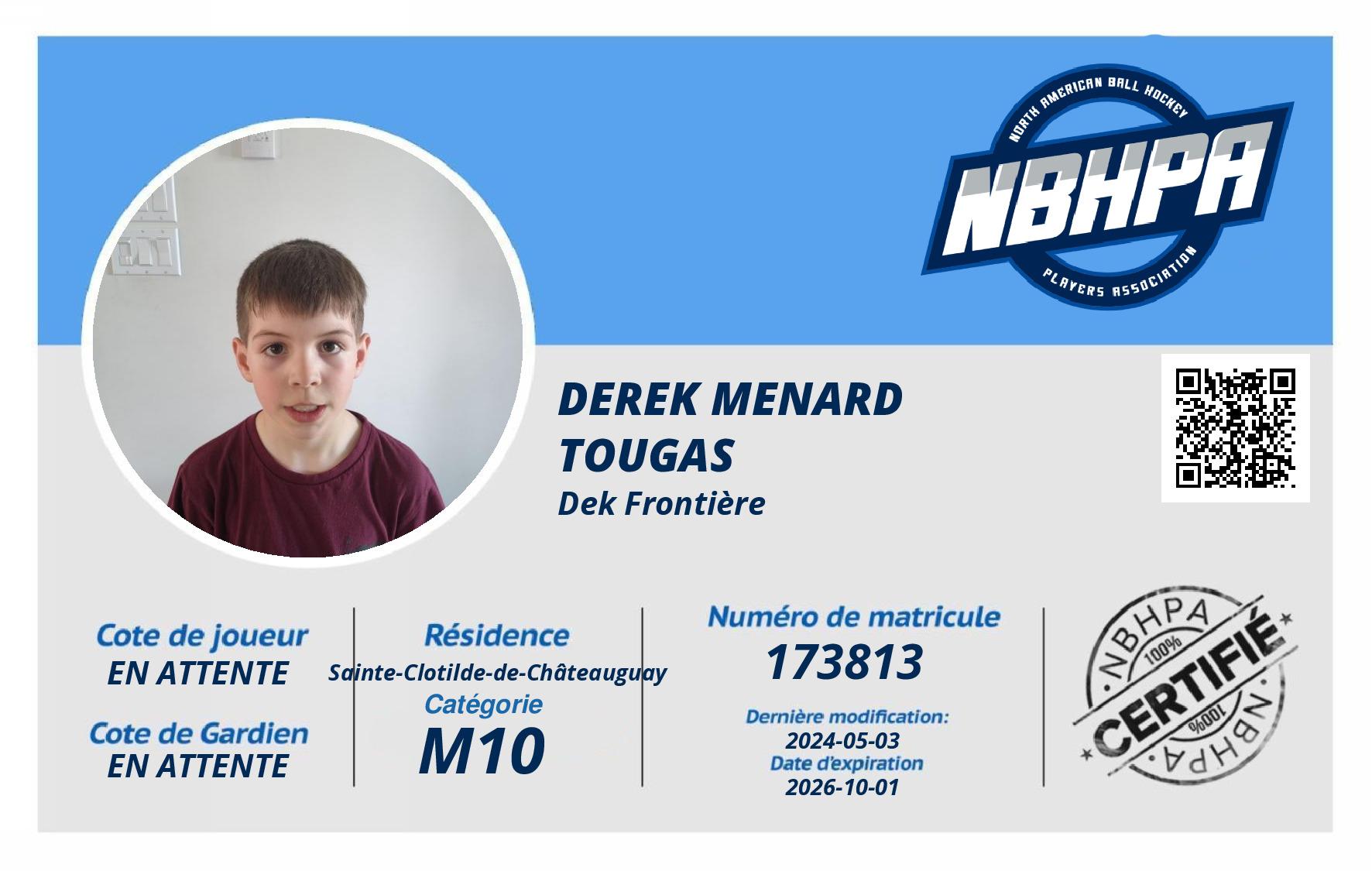 Derek Menard Tougas 