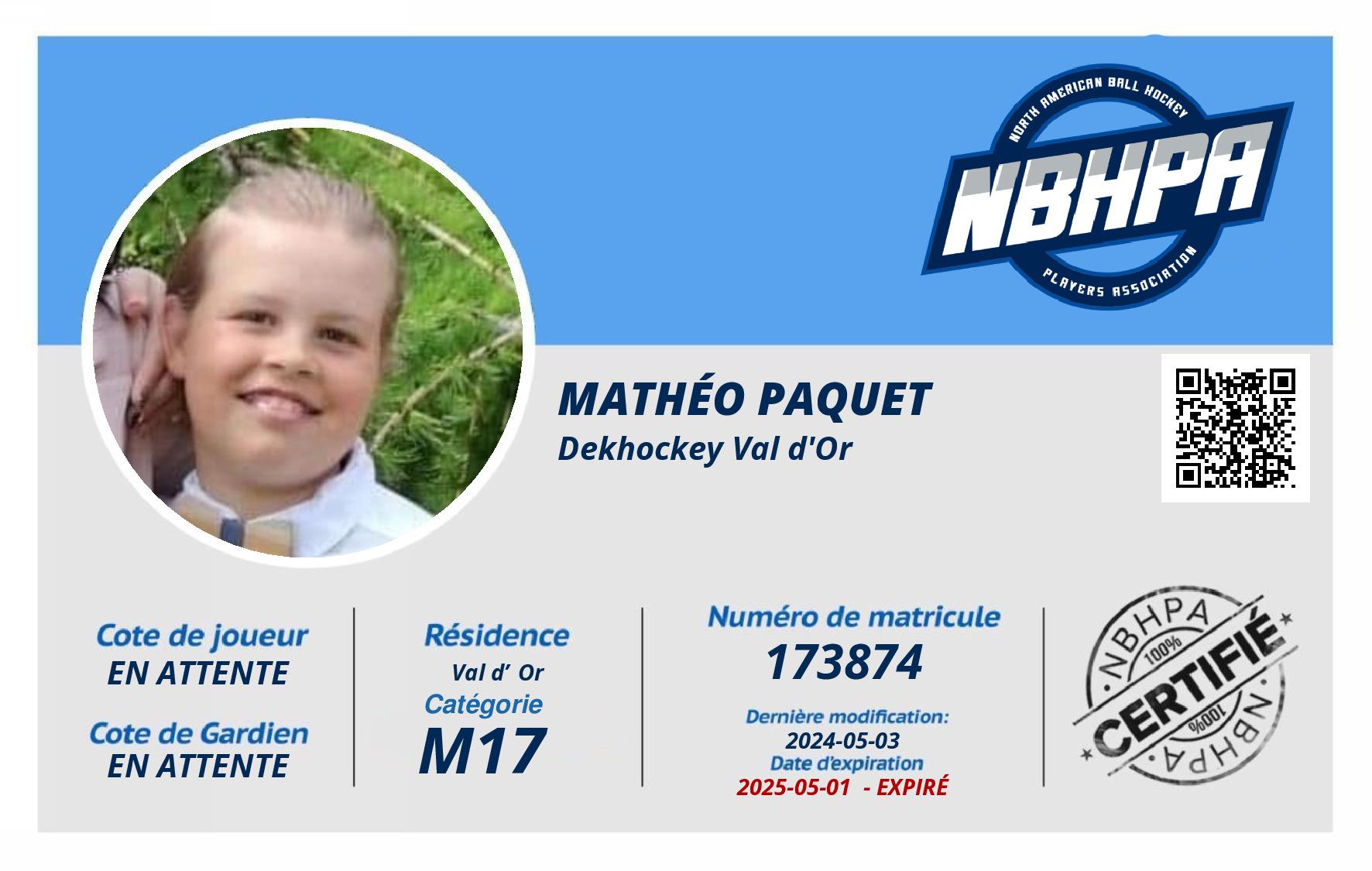 Mathéo Paquet