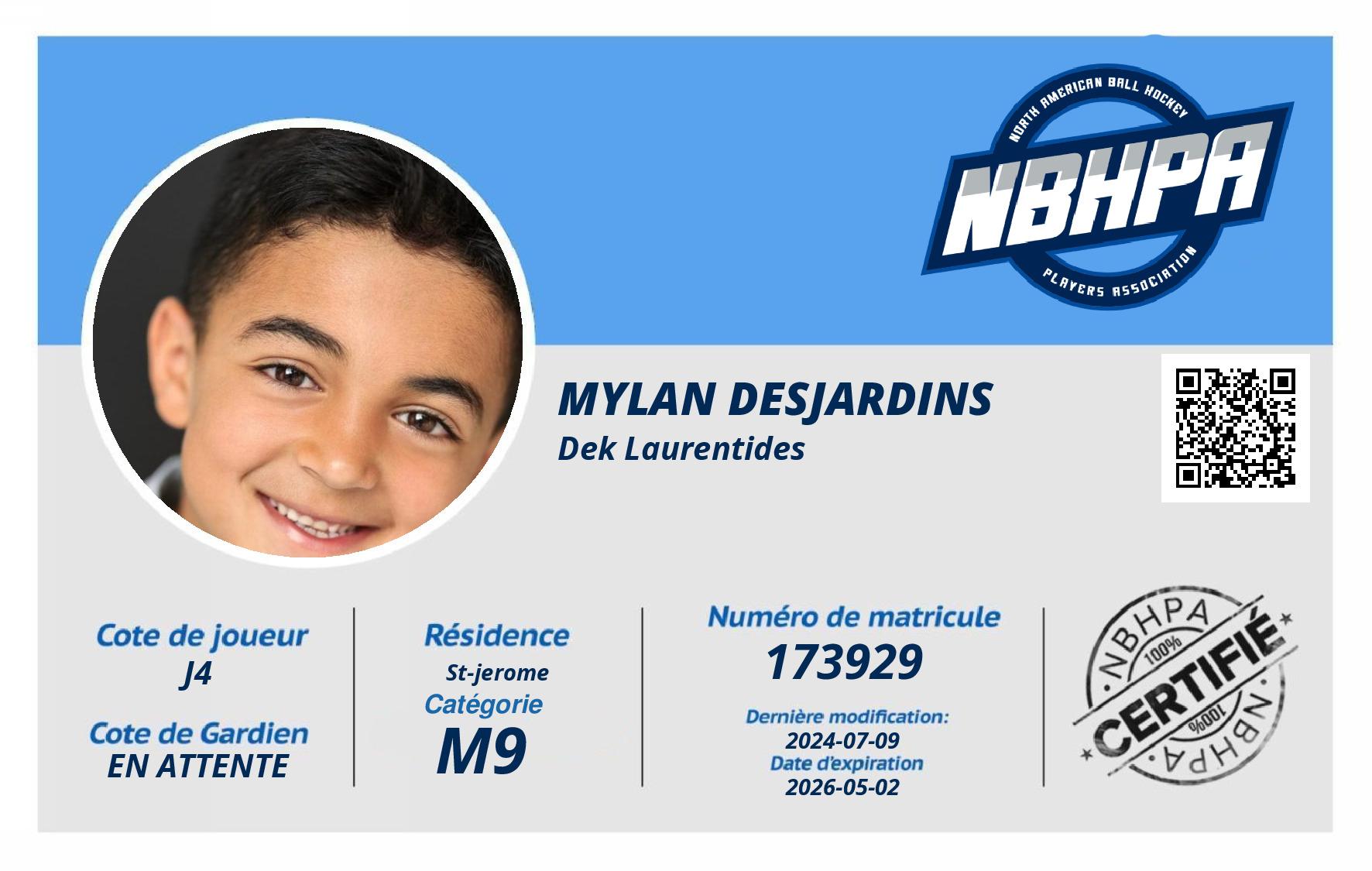 Mylan Desjardins