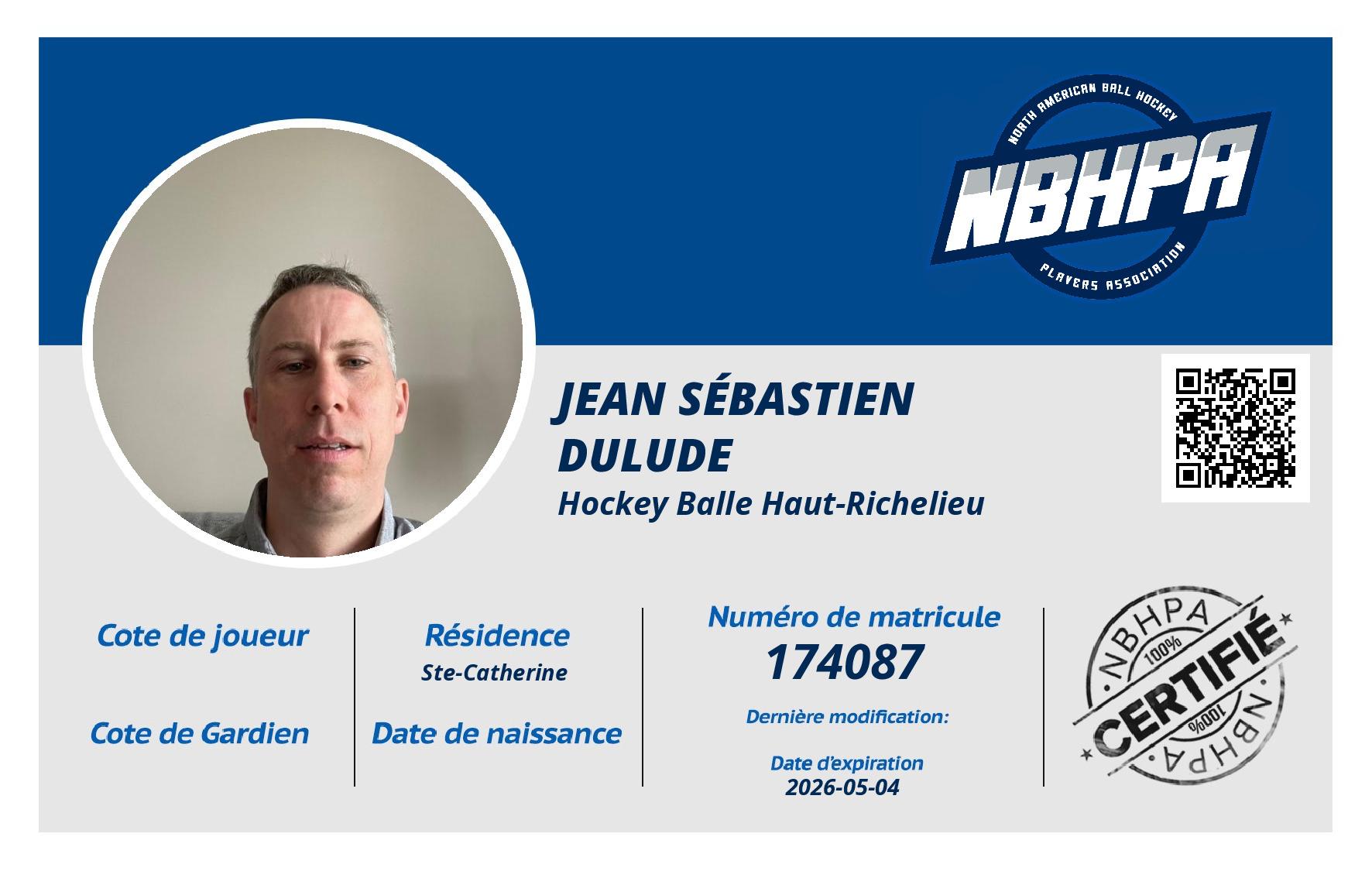 Jean Sébastien  Dulude