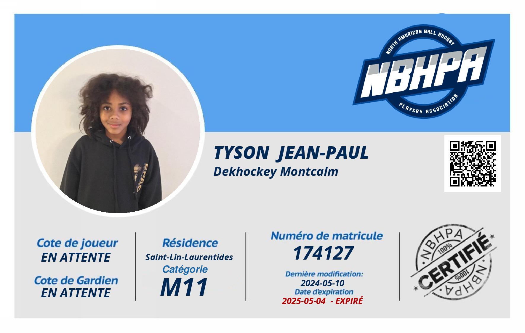 Tyson  Jean-Paul 