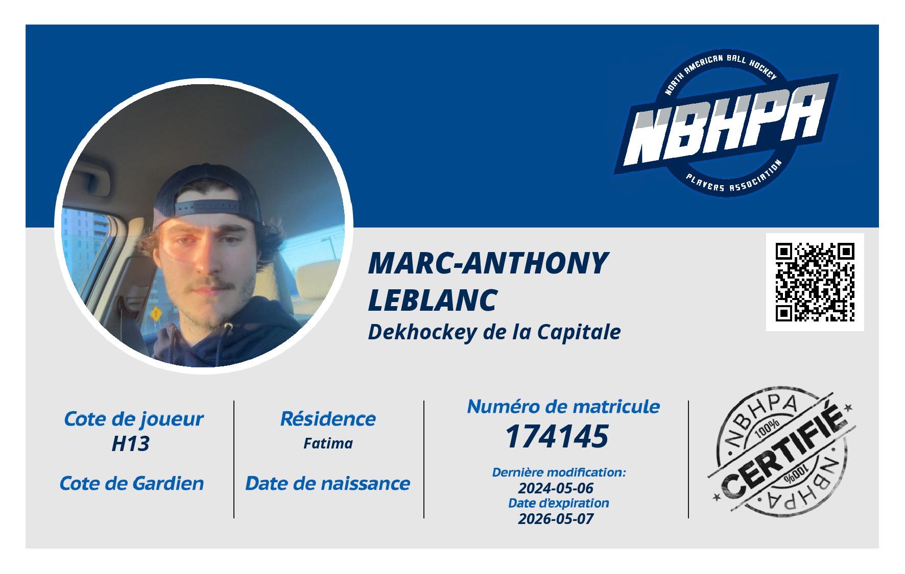 Marc-Anthony  Leblanc 