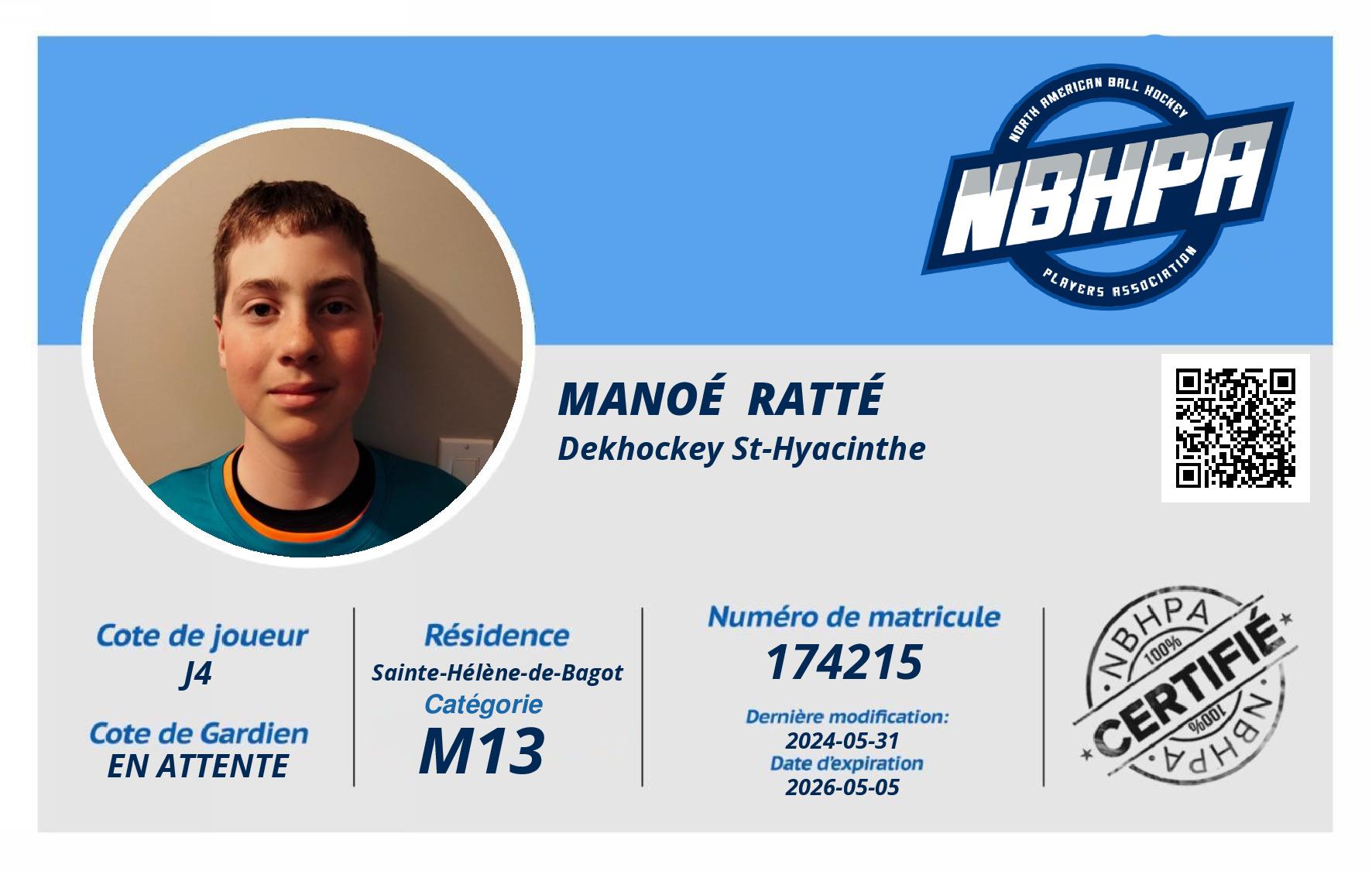 Manoé  Ratté