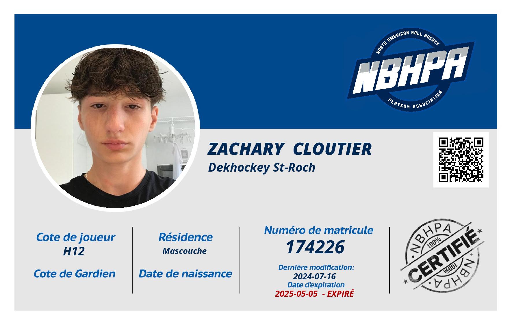 Zachary  Cloutier 