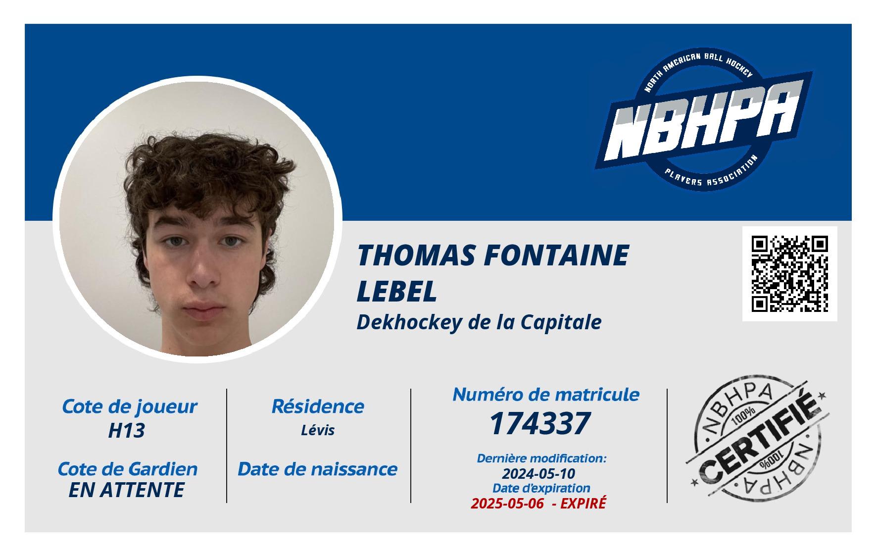 Thomas Fontaine Lebel