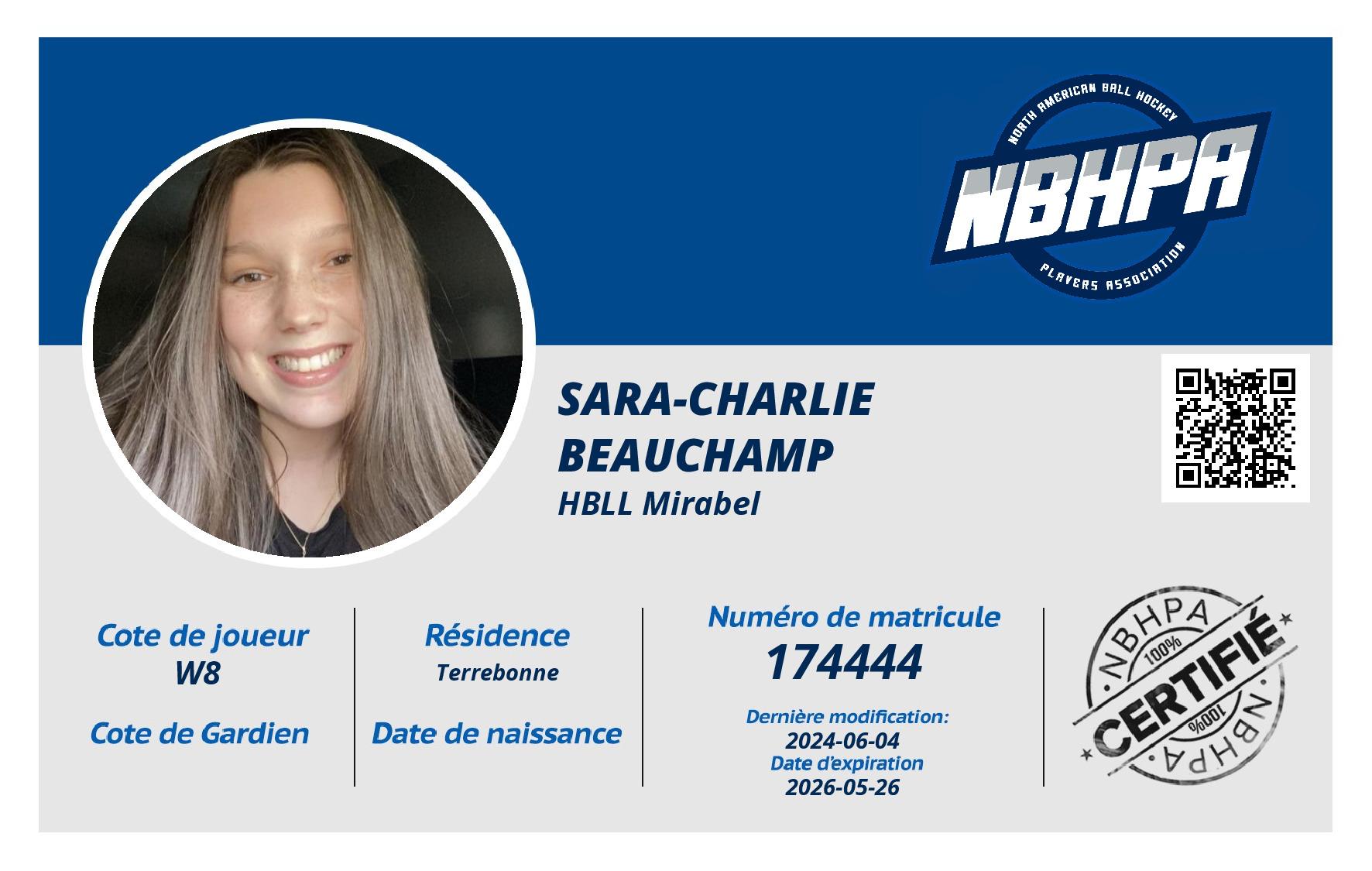 Sara-Charlie Beauchamp 