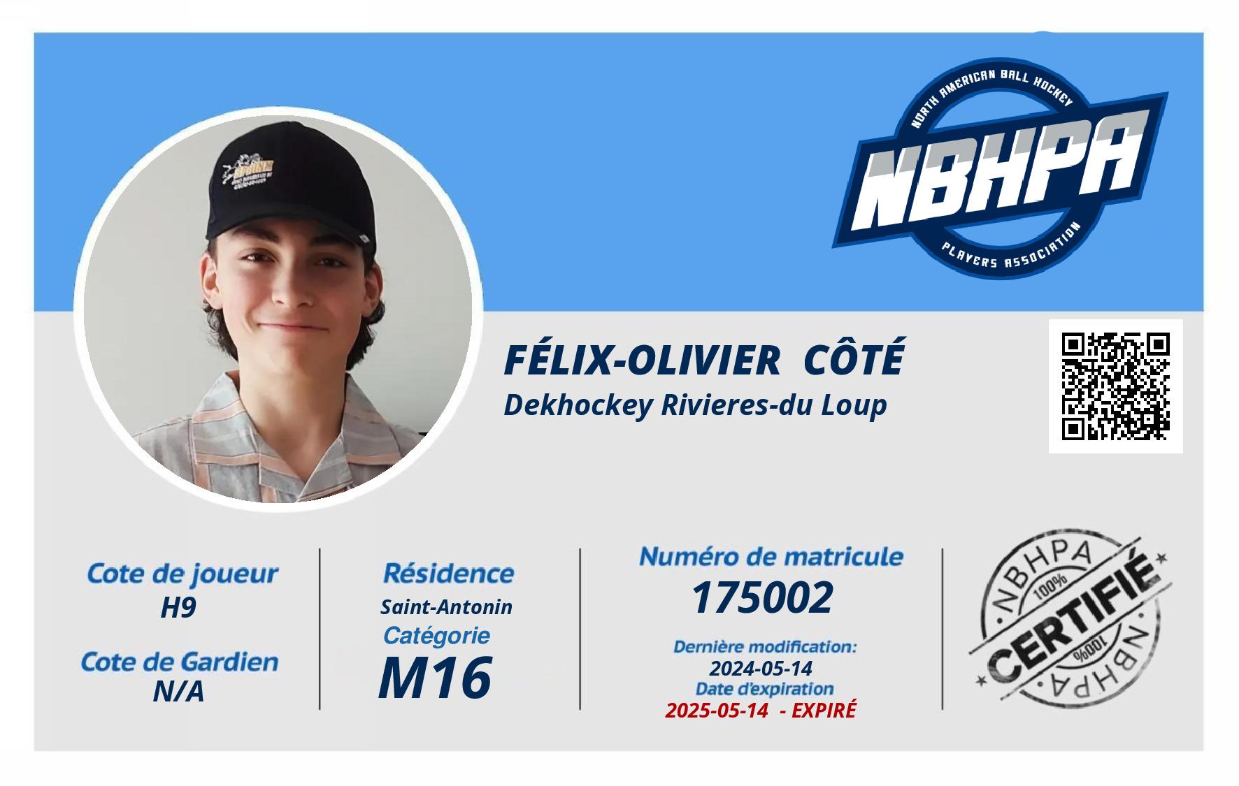 Félix-Olivier  Côté 