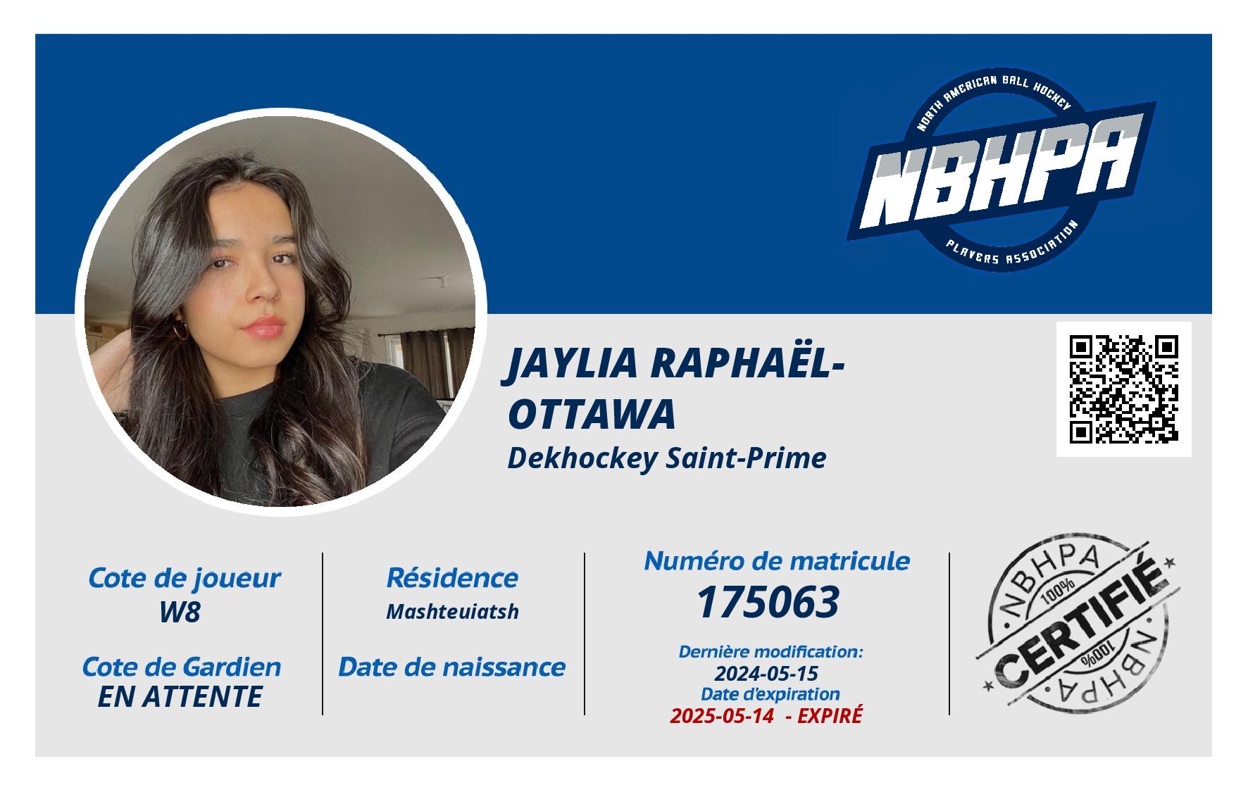 Jaylia Raphaël-Ottawa