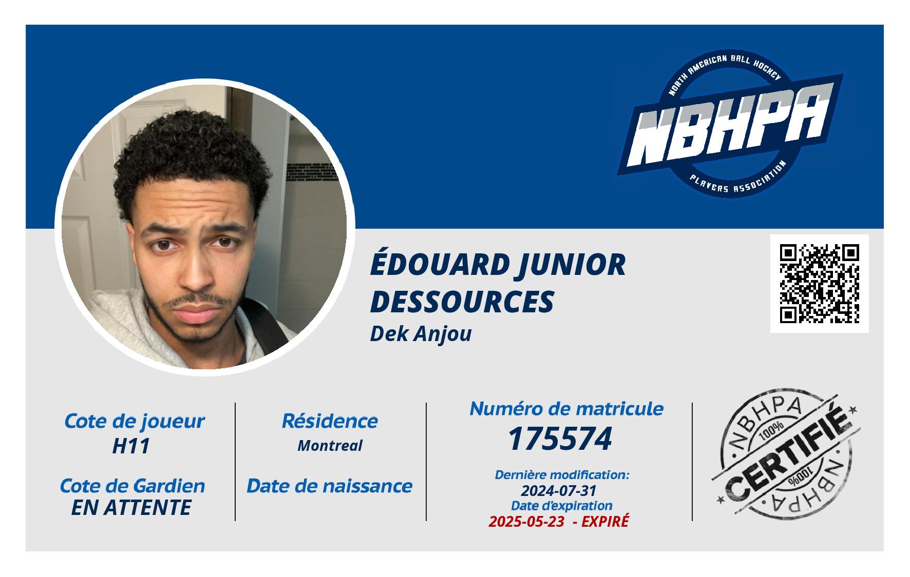 Édouard junior  Dessources 