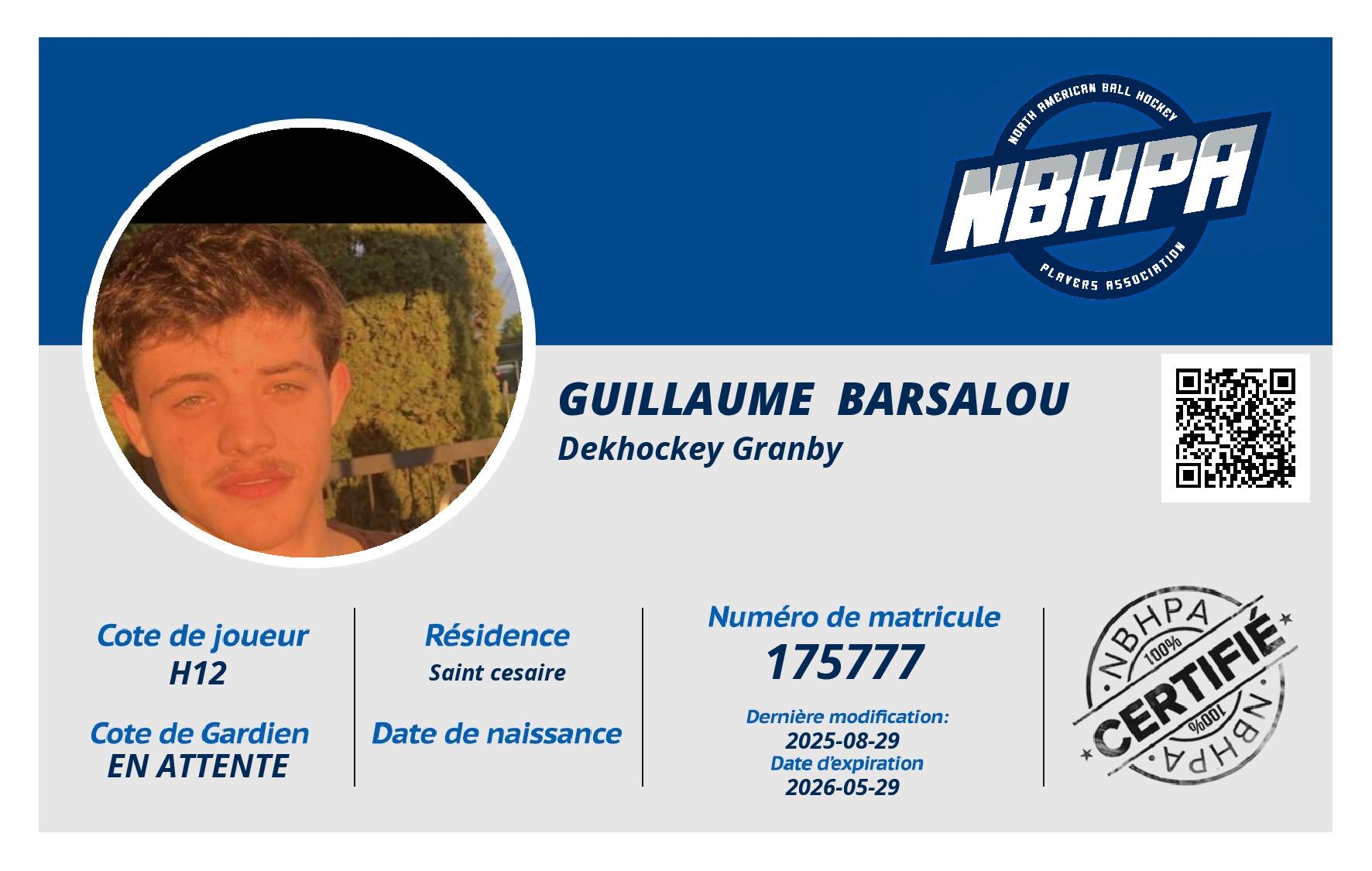 Guillaume  Barsalou 