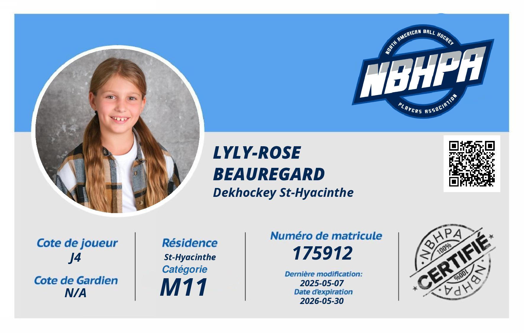 Lyly-Rose  Beauregard