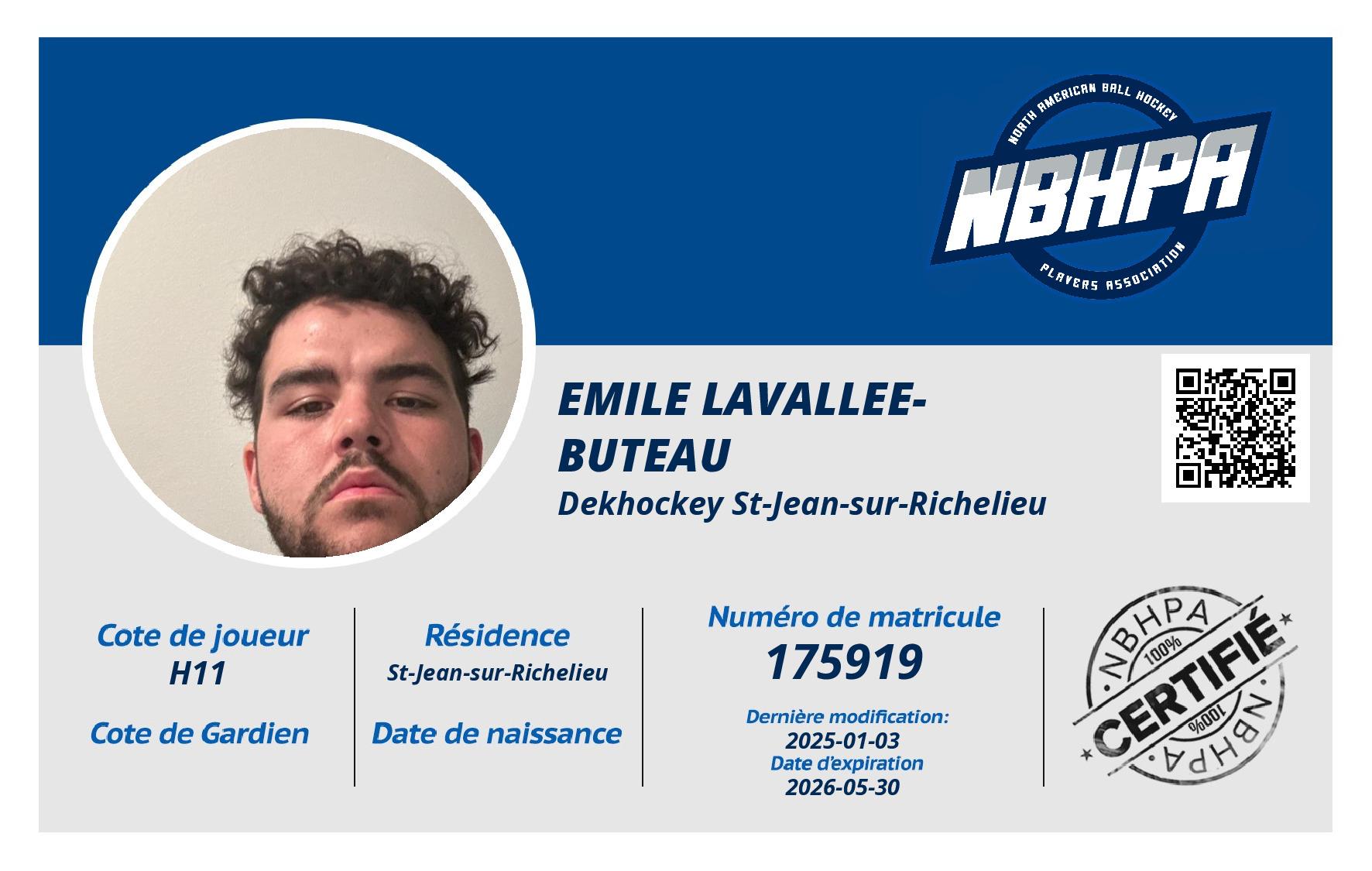 Emile Lavallee-Buteau