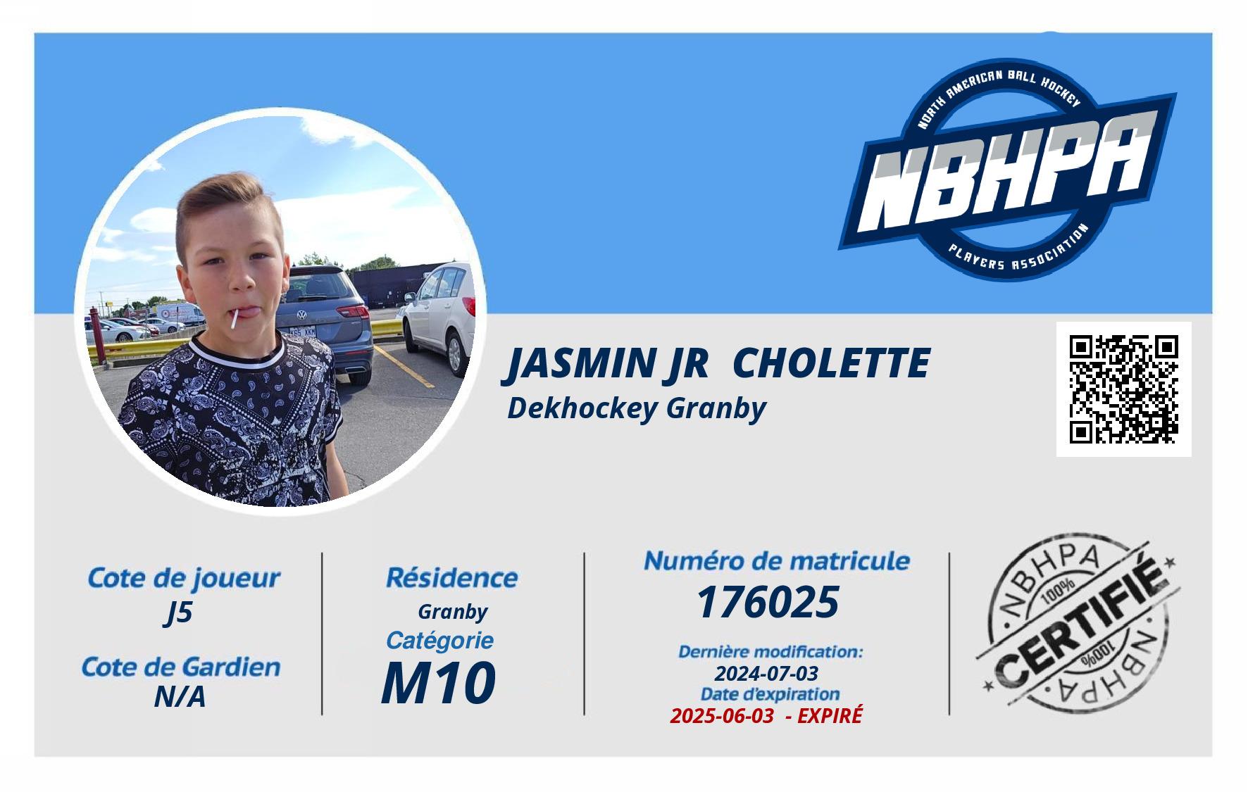 Jasmin Jr  Cholette