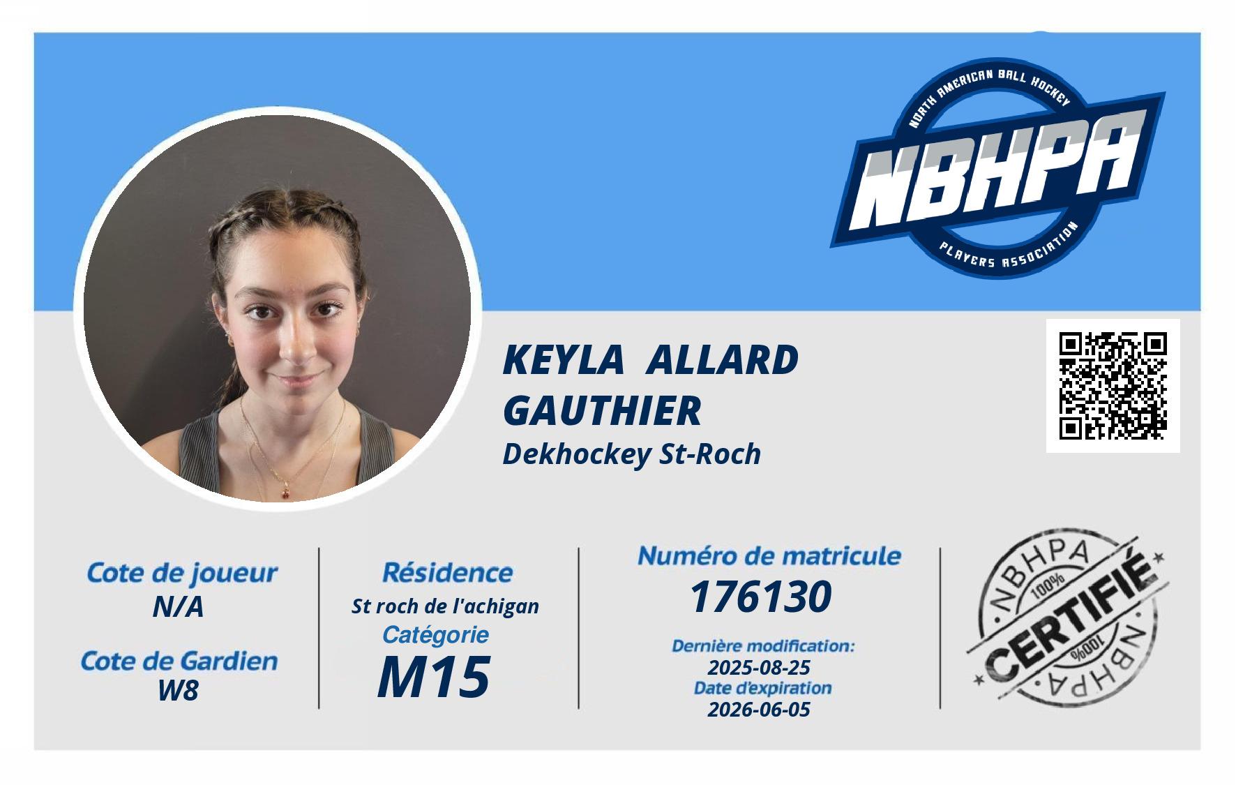 Keyla  Allard Gauthier 