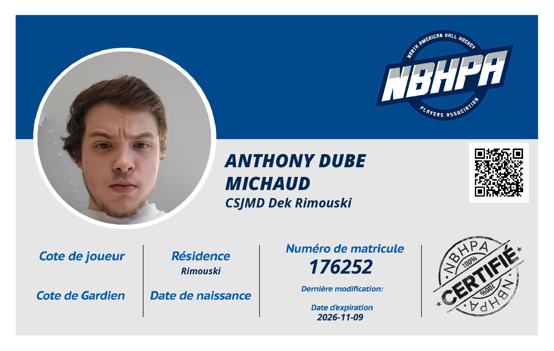 Anthony Dube Michaud