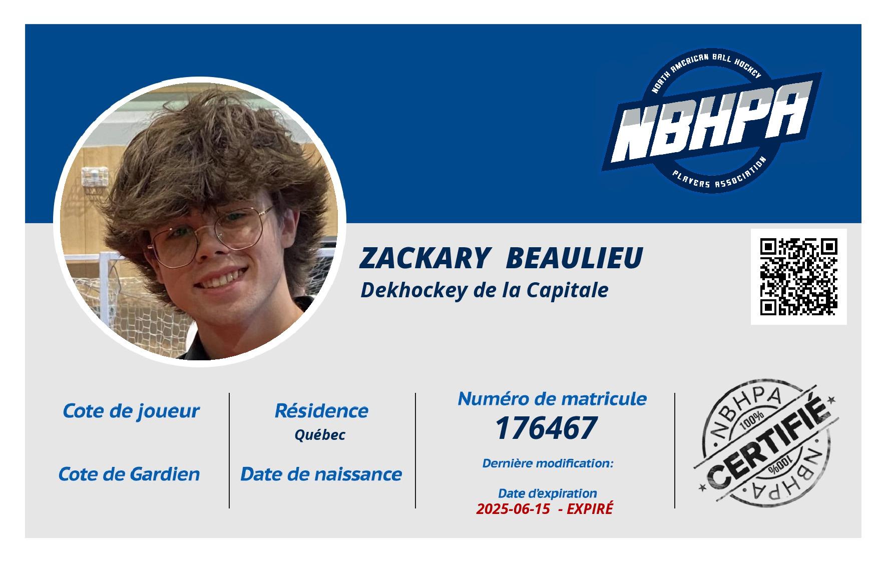 Zackary  Beaulieu 