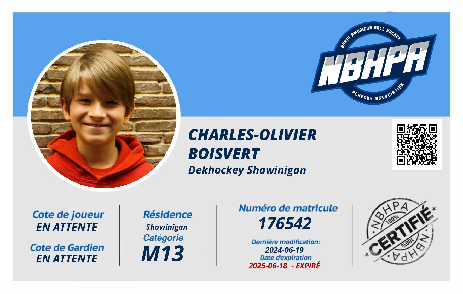 Charles-Olivier  Boisvert