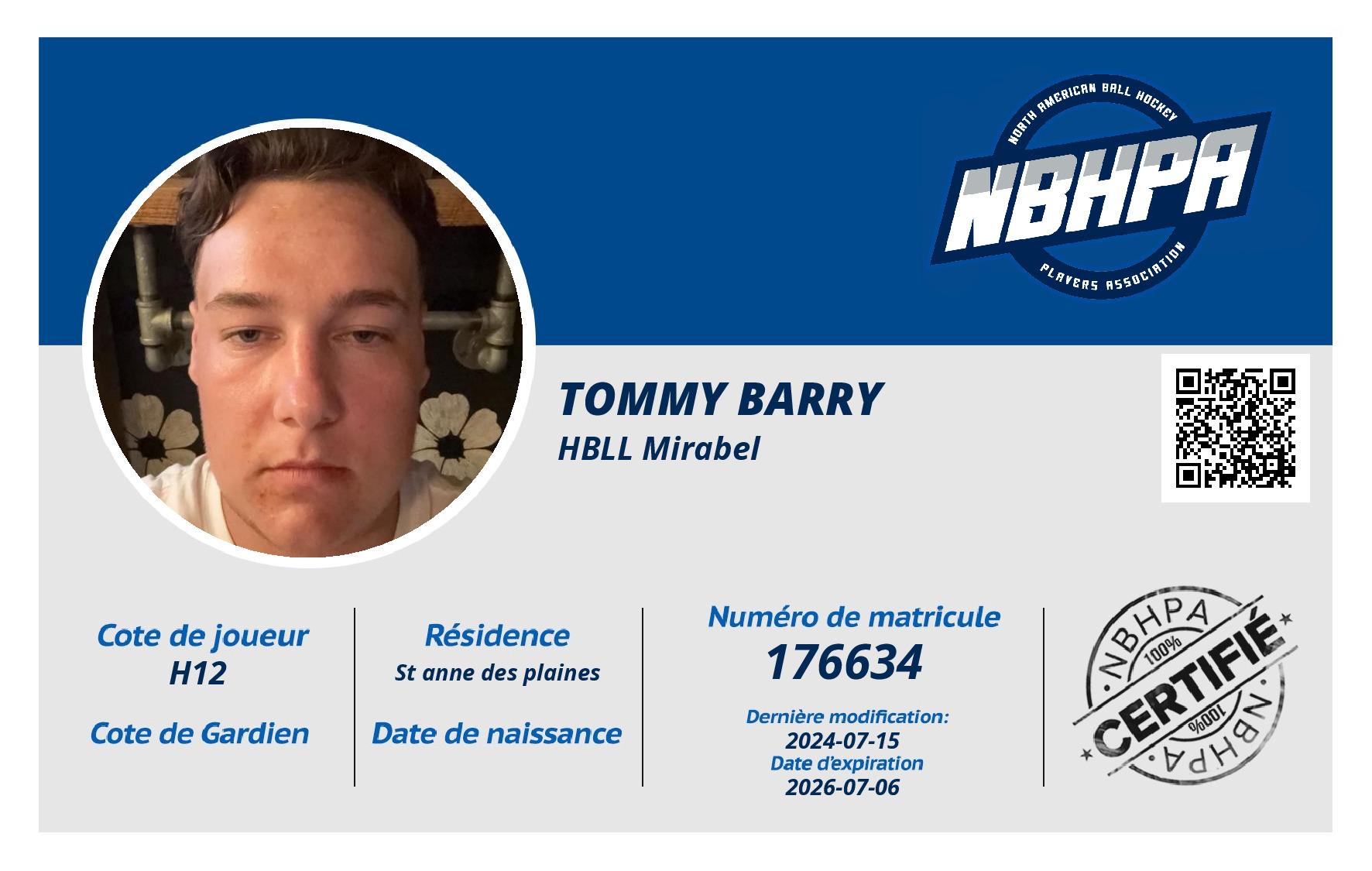 Tommy Barry