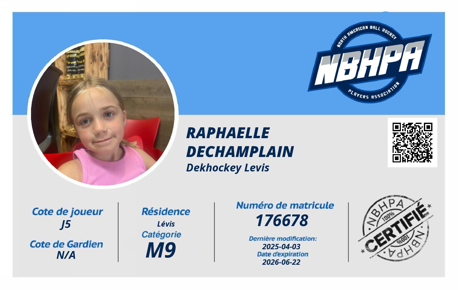 Raphaelle  Dechamplain 