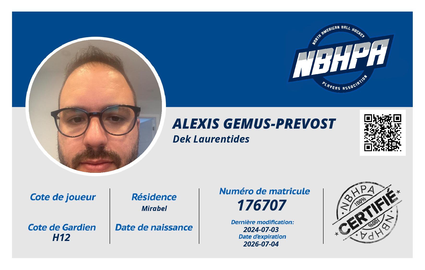 Alexis Gemus-Prevost