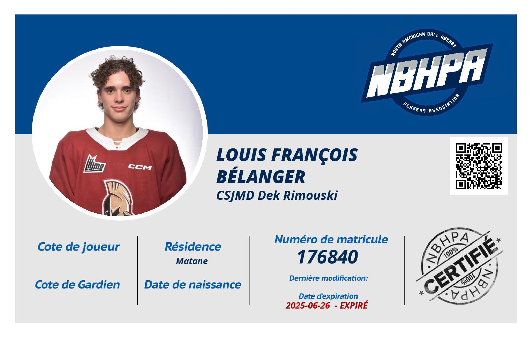 Louis François  Bélanger 