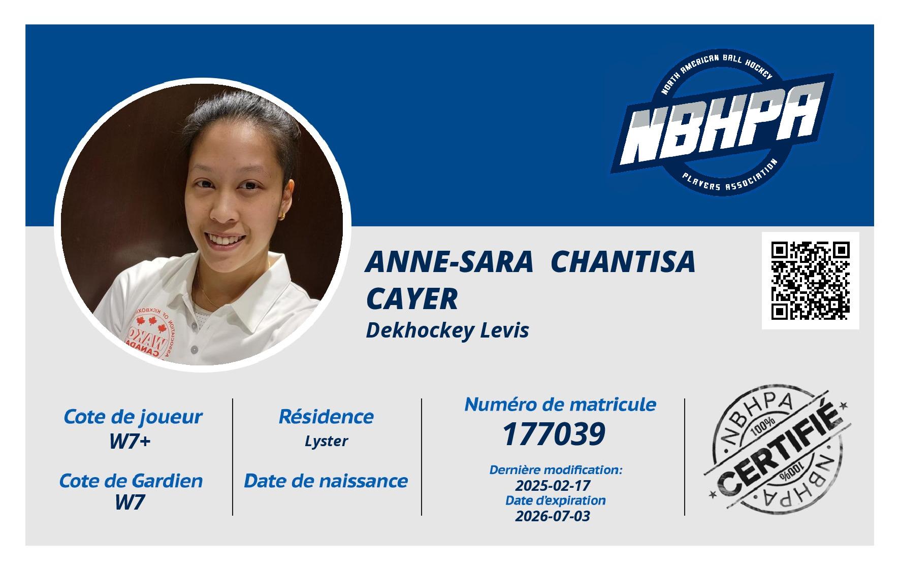 Anne-Sara  Chantisa Cayer