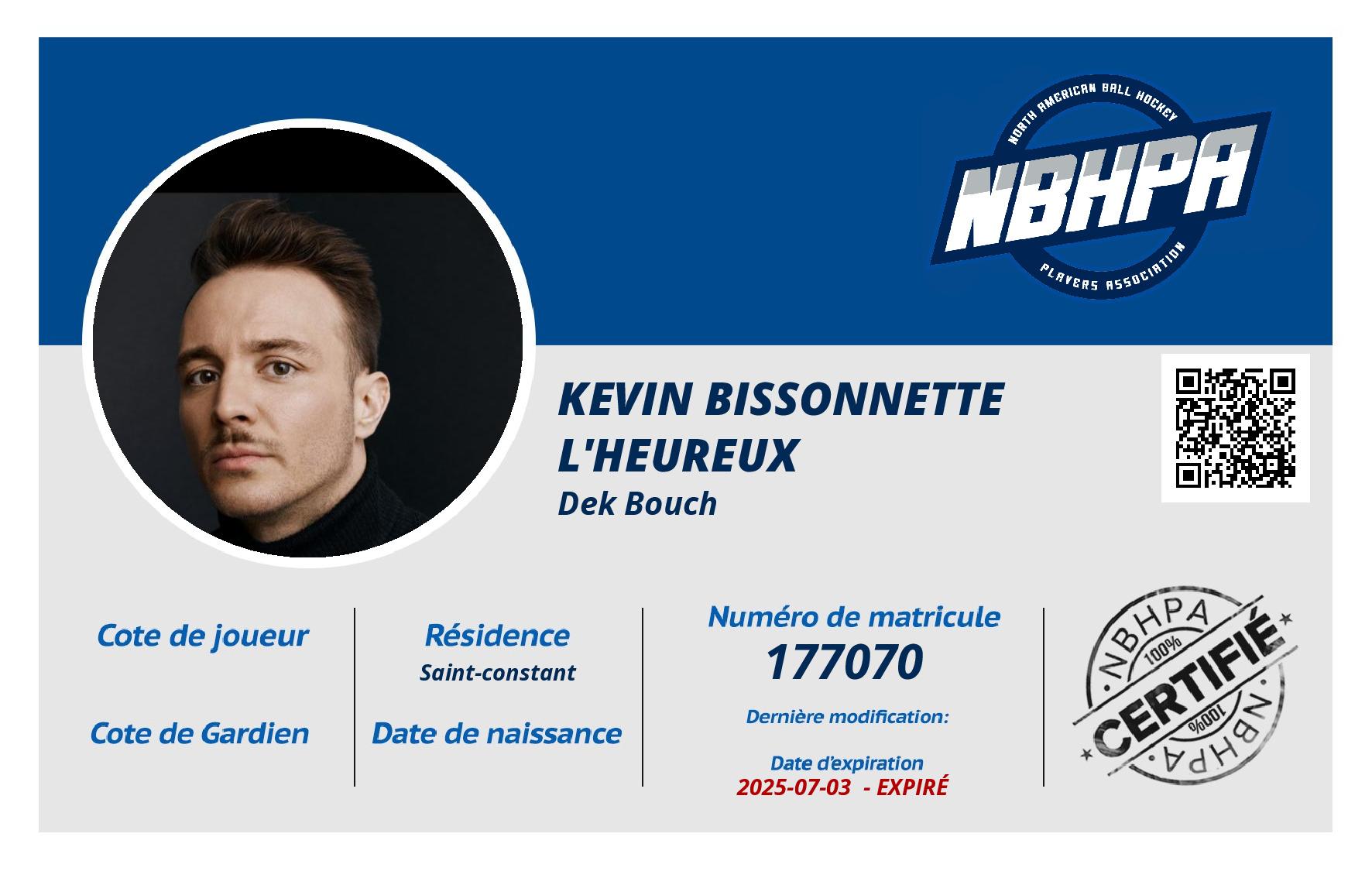 Kevin Bissonnette L'heureux